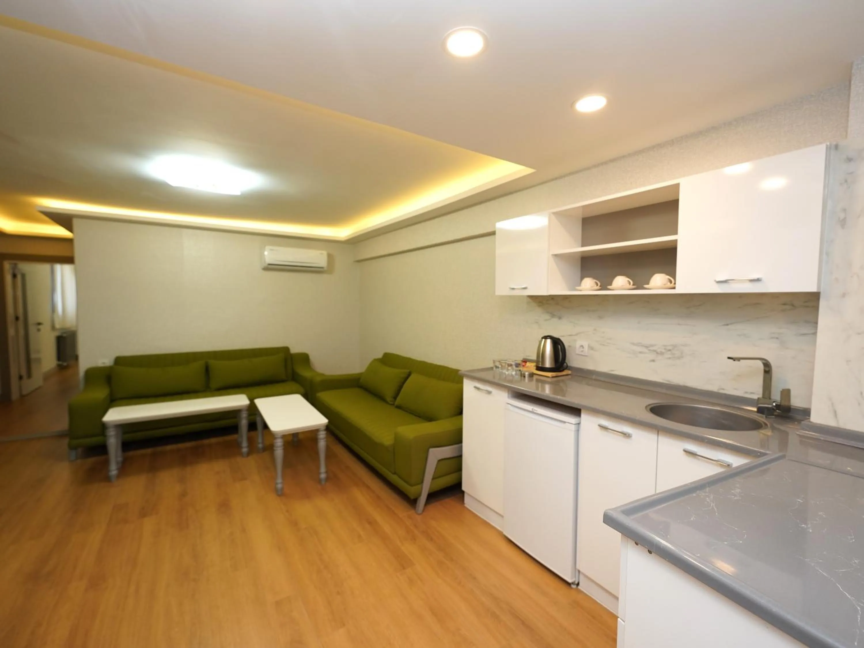 Kitchen or kitchenette in gazelle suites