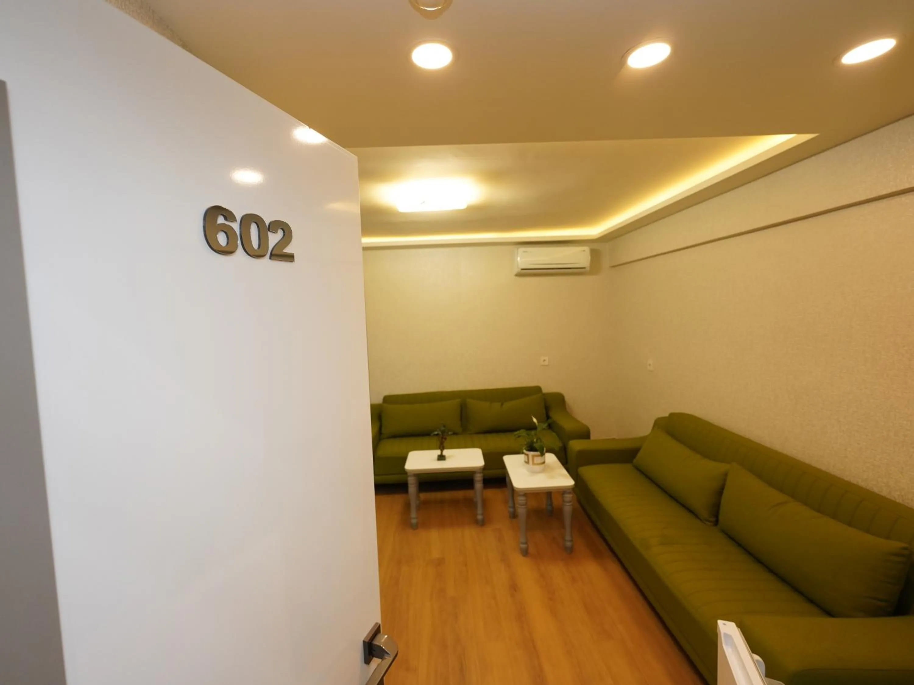 Seating area in gazelle suites