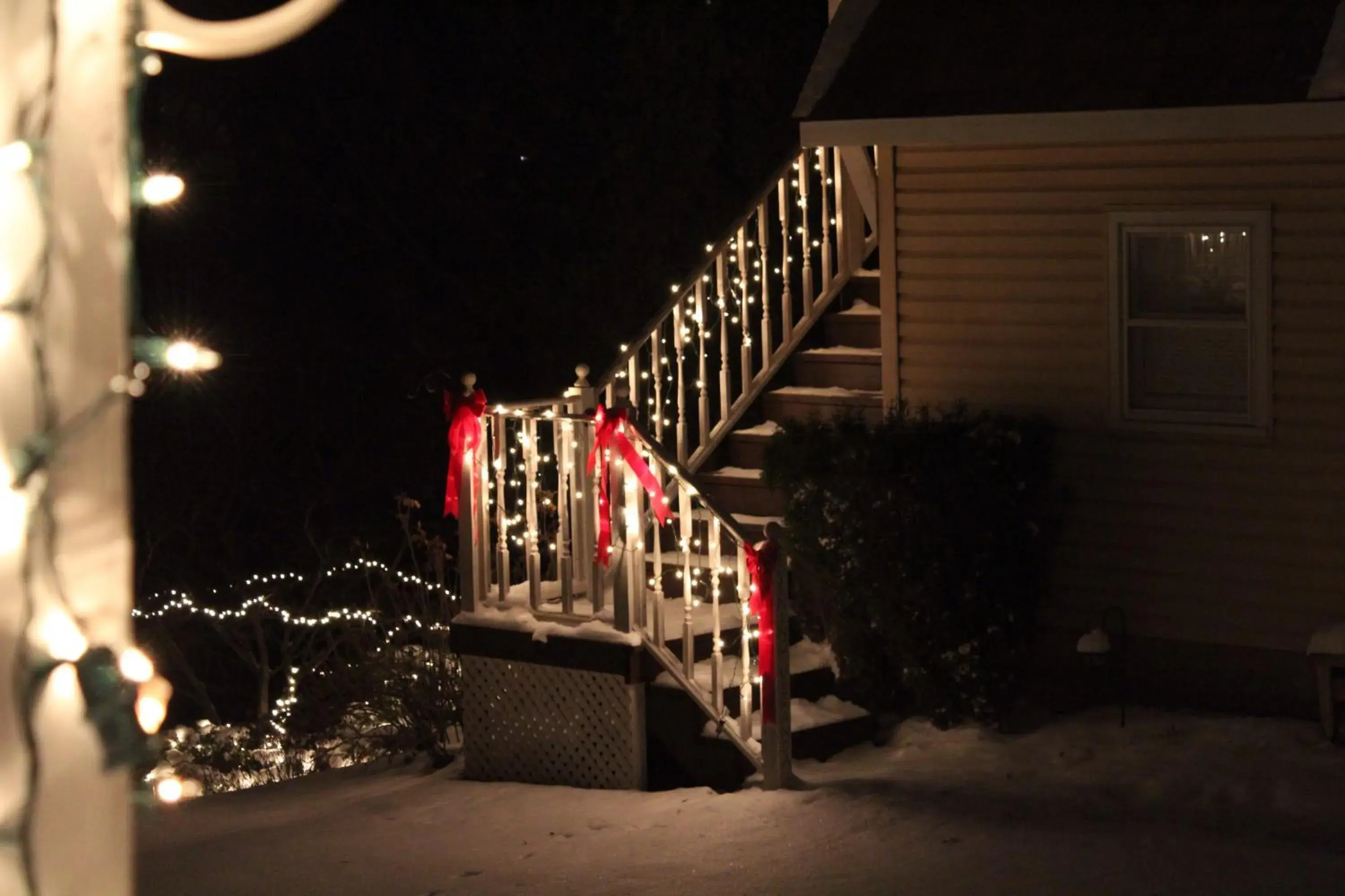 Facade/entrance, Winter in Trickling Waters Retreat