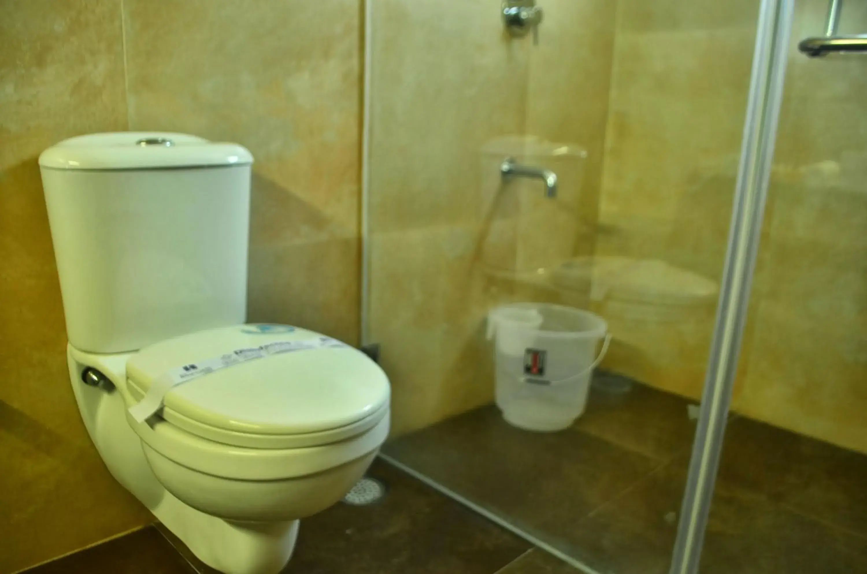 Toilet in Hotel Arunachala Toilet in Hotel Arunachala