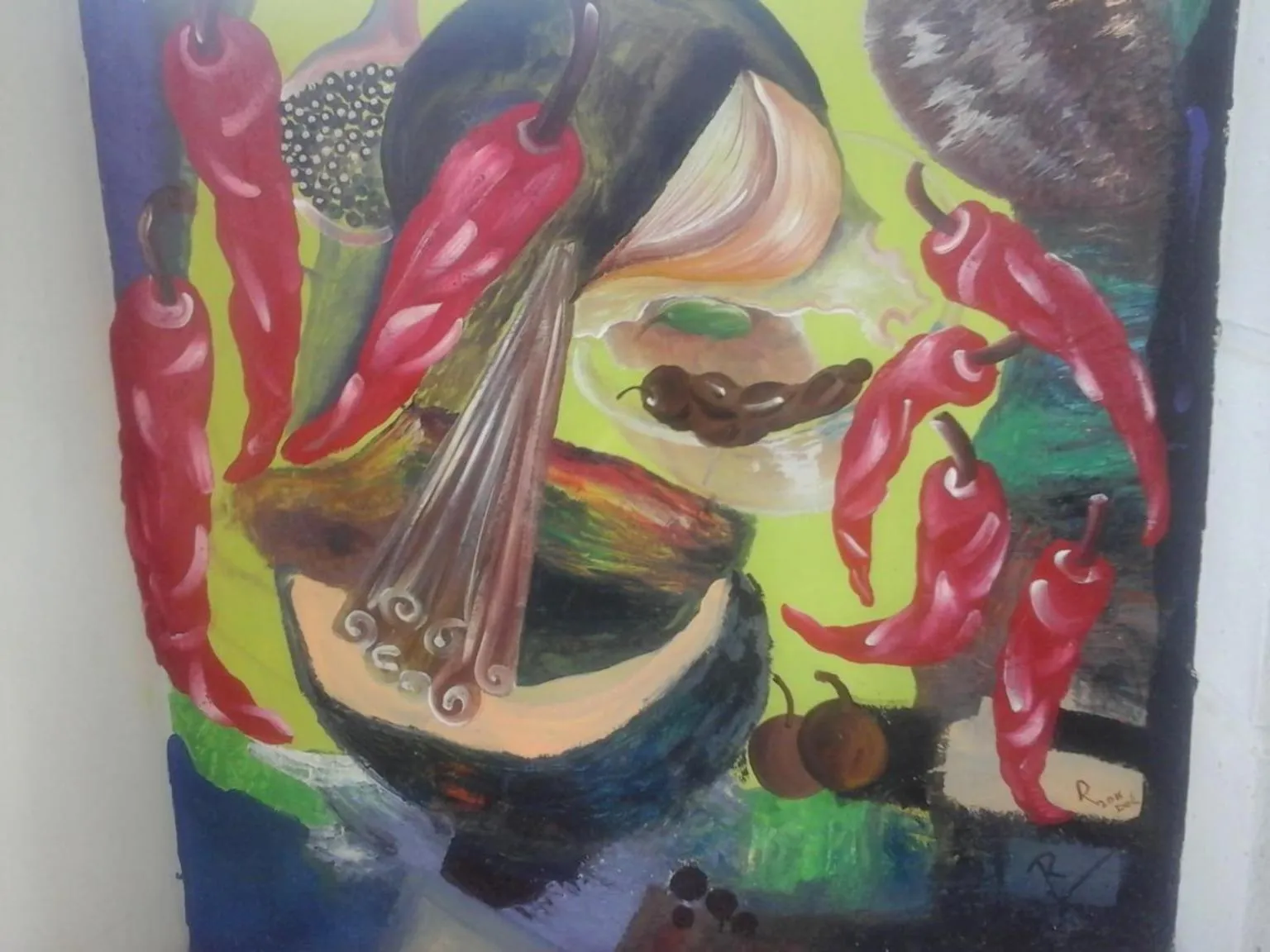 Decorative detail in Peacock Wings Guest