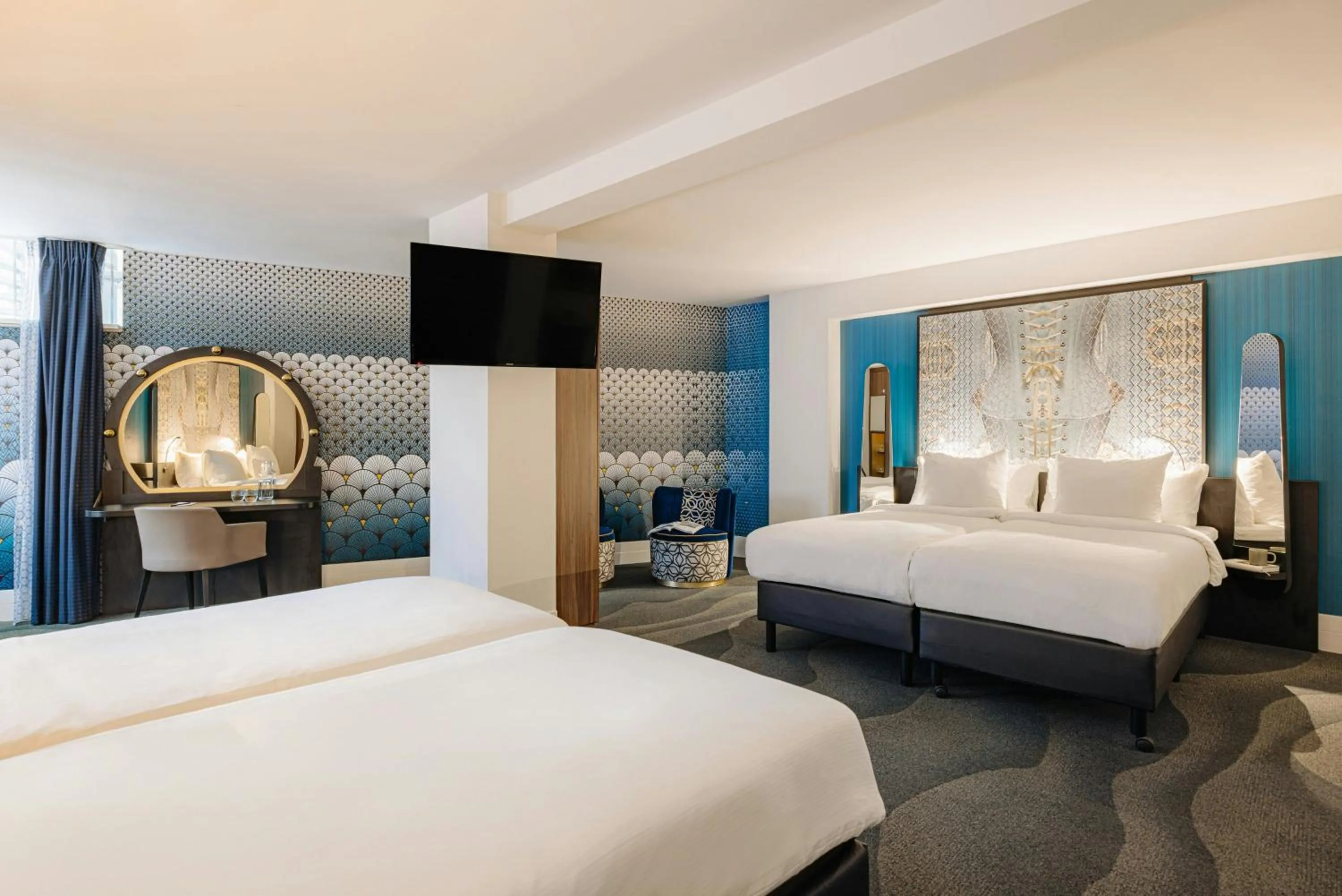 Photo of the whole room, Bed in NYX Hotel Amsterdam Rembrandt Square