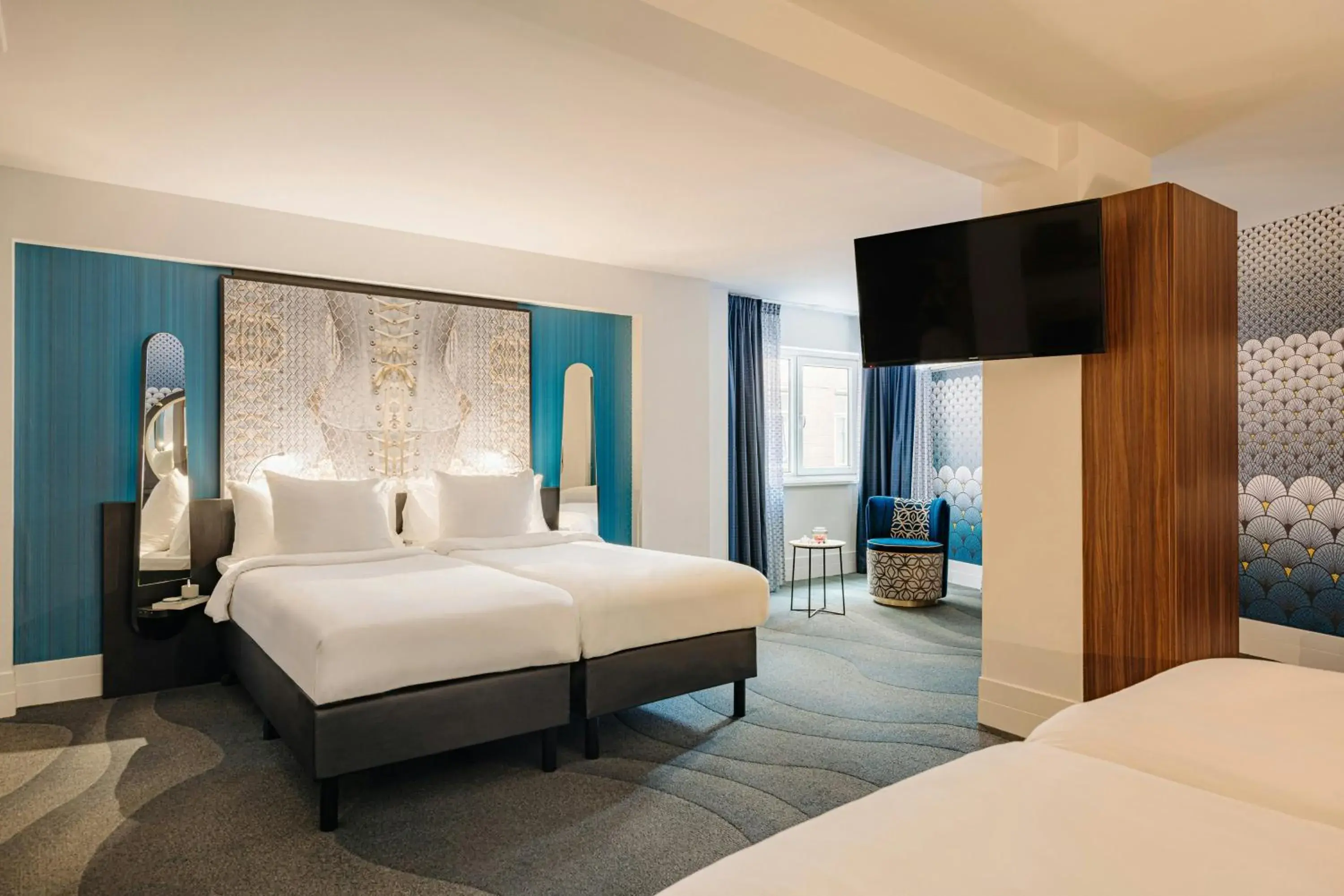 Photo of the whole room, Bed in NYX Hotel Amsterdam Rembrandt Square Photo of the whole room, Bed in NYX Hotel Amsterdam Rembrandt Square