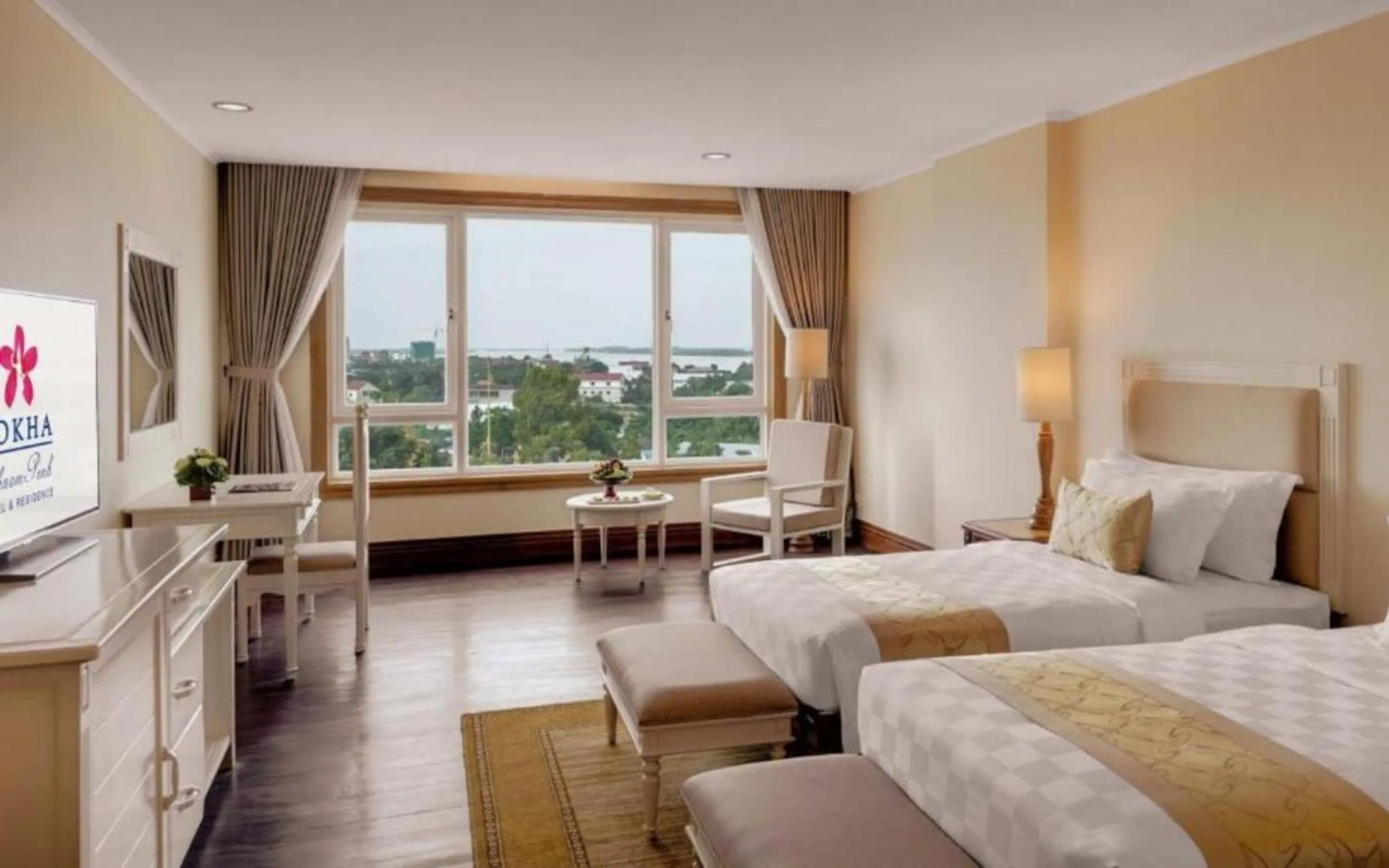 Bed in Sokha Phnom Penh Hotel