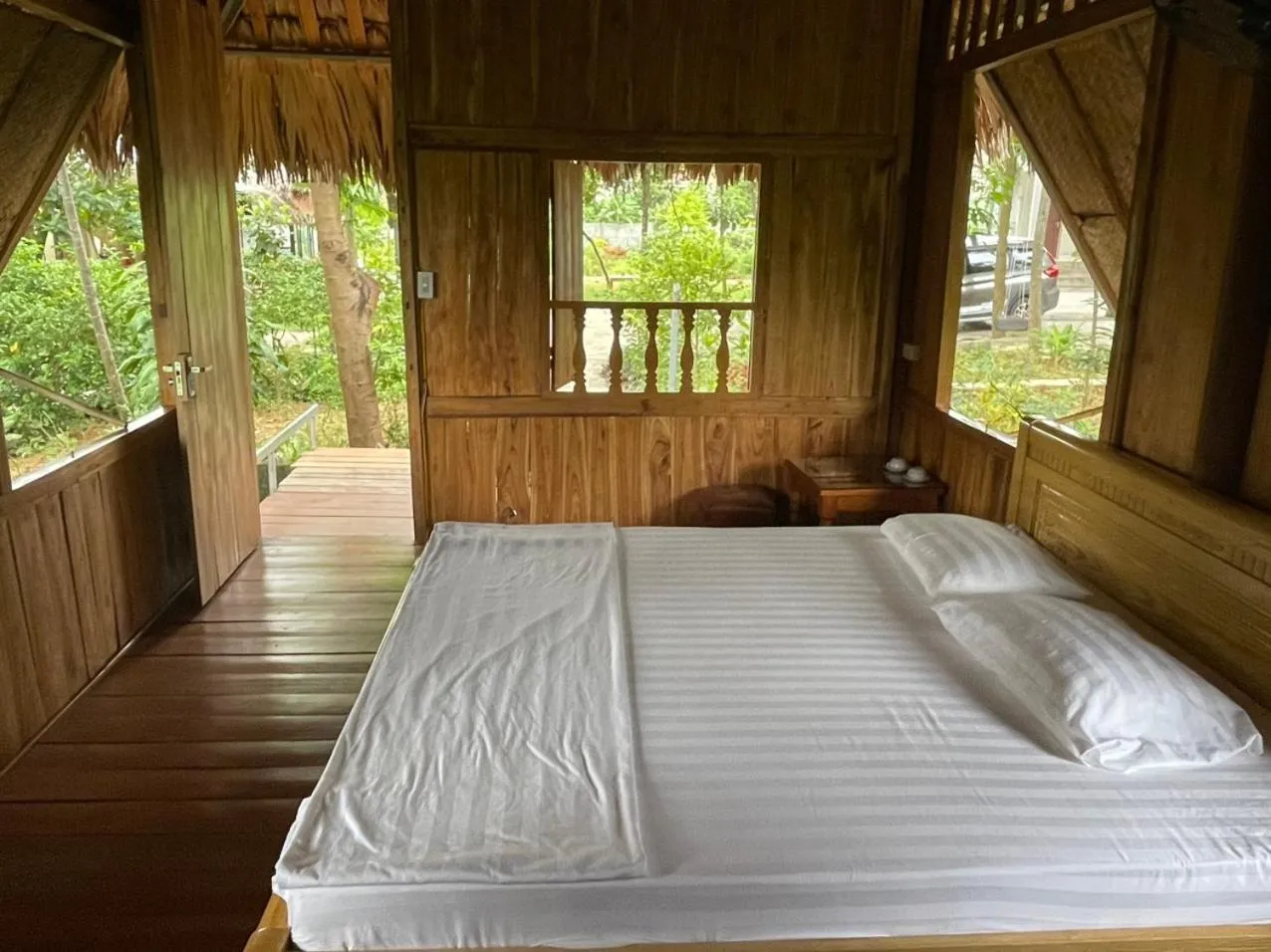 Bed in Cuc Phuong Bungalow