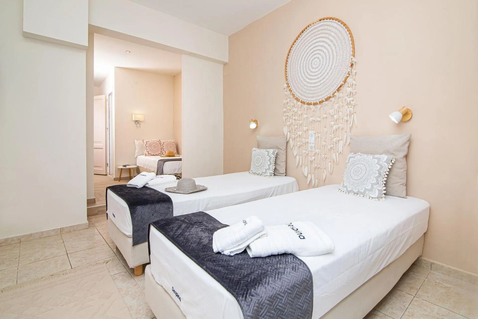 Bed in Despina Aparthotel by Philoxenia Hotel & SPA