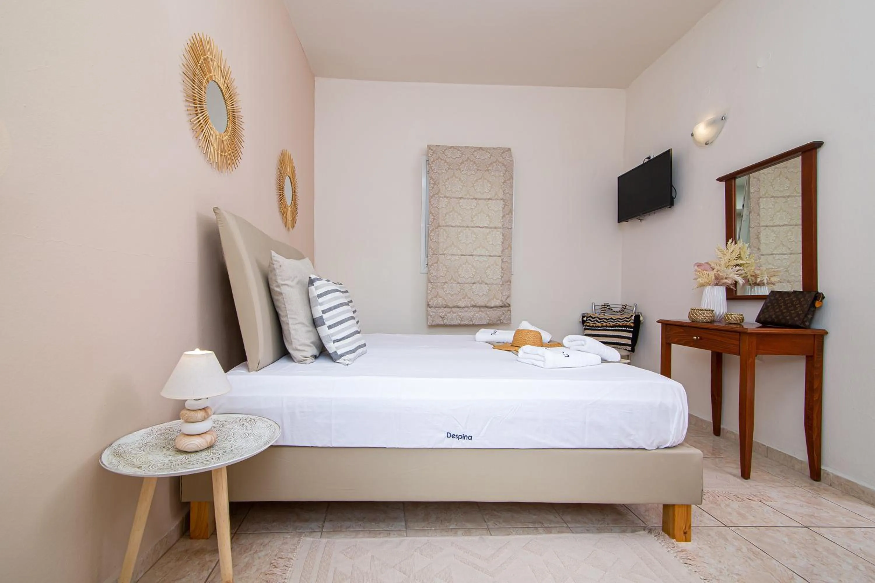 Bed in Despina Aparthotel by Philoxenia Hotel & SPA