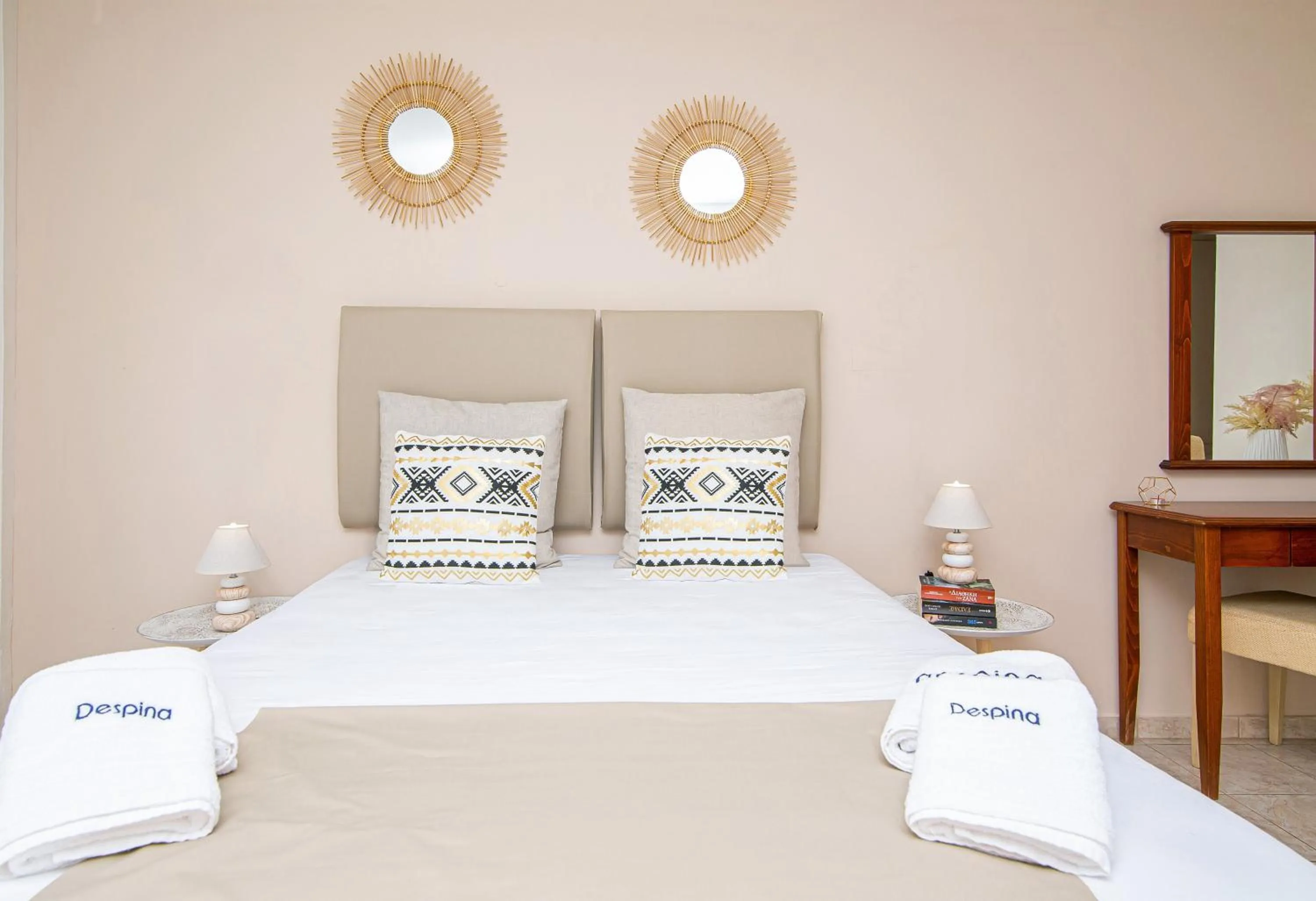 Bed in Despina Aparthotel by Philoxenia Hotel & SPA