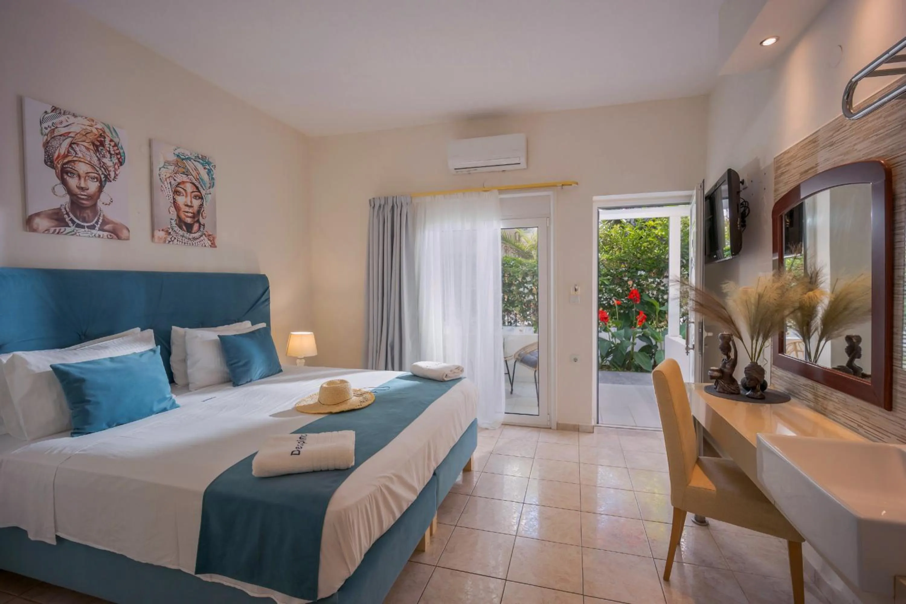 Bed in Despina Aparthotel by Philoxenia Hotel & SPA