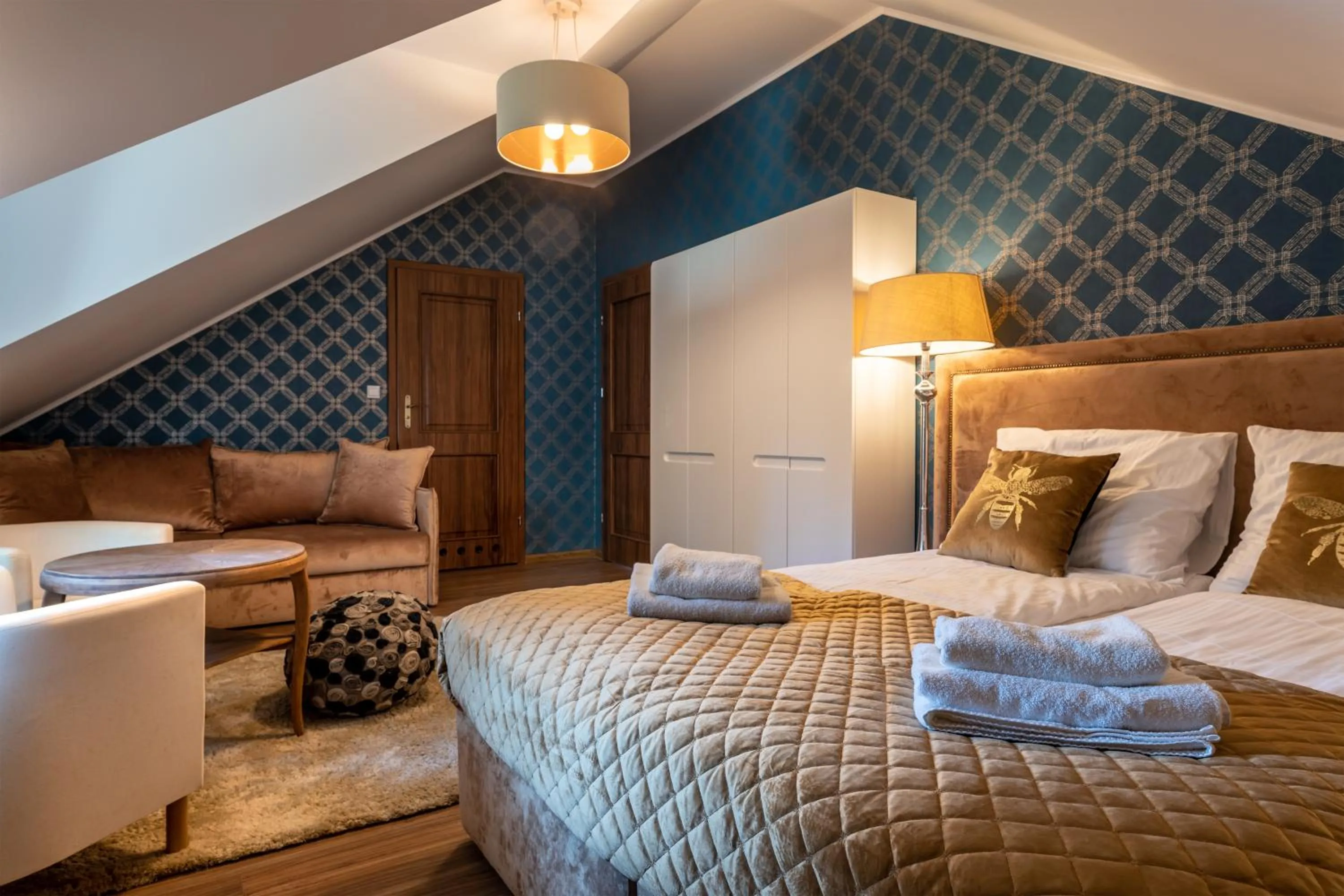 Photo of the whole room, Bed in Willa Vinci Rozewie