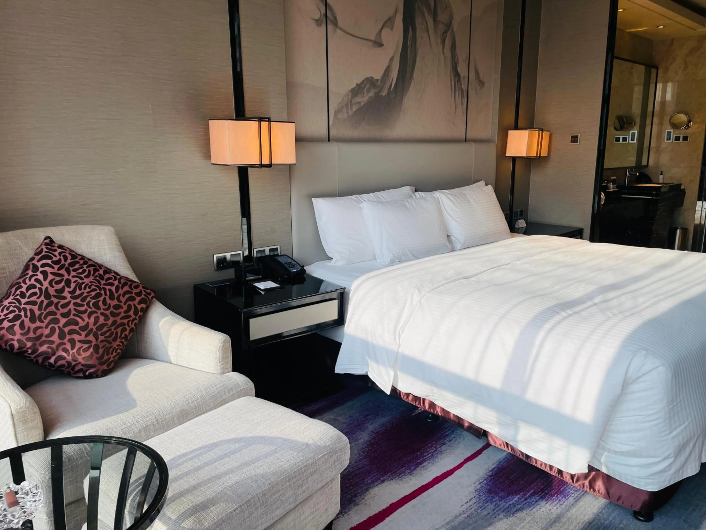 Bedroom, Bed in Maanshan Wanda Realm Hotel