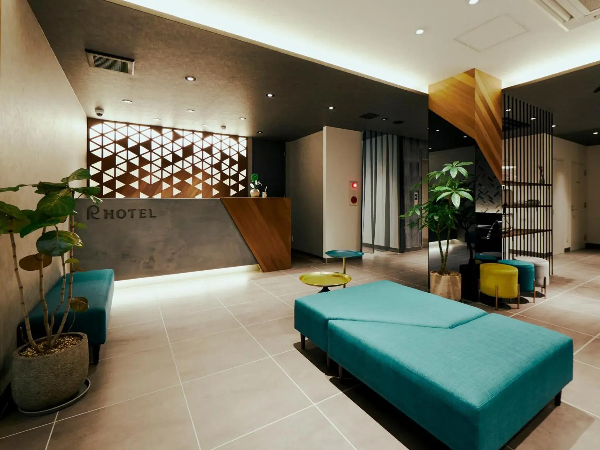 Lobby or reception, Bed in R Hotel Kansai Airport Lobby or reception, Bed in R Hotel Kansai Airport