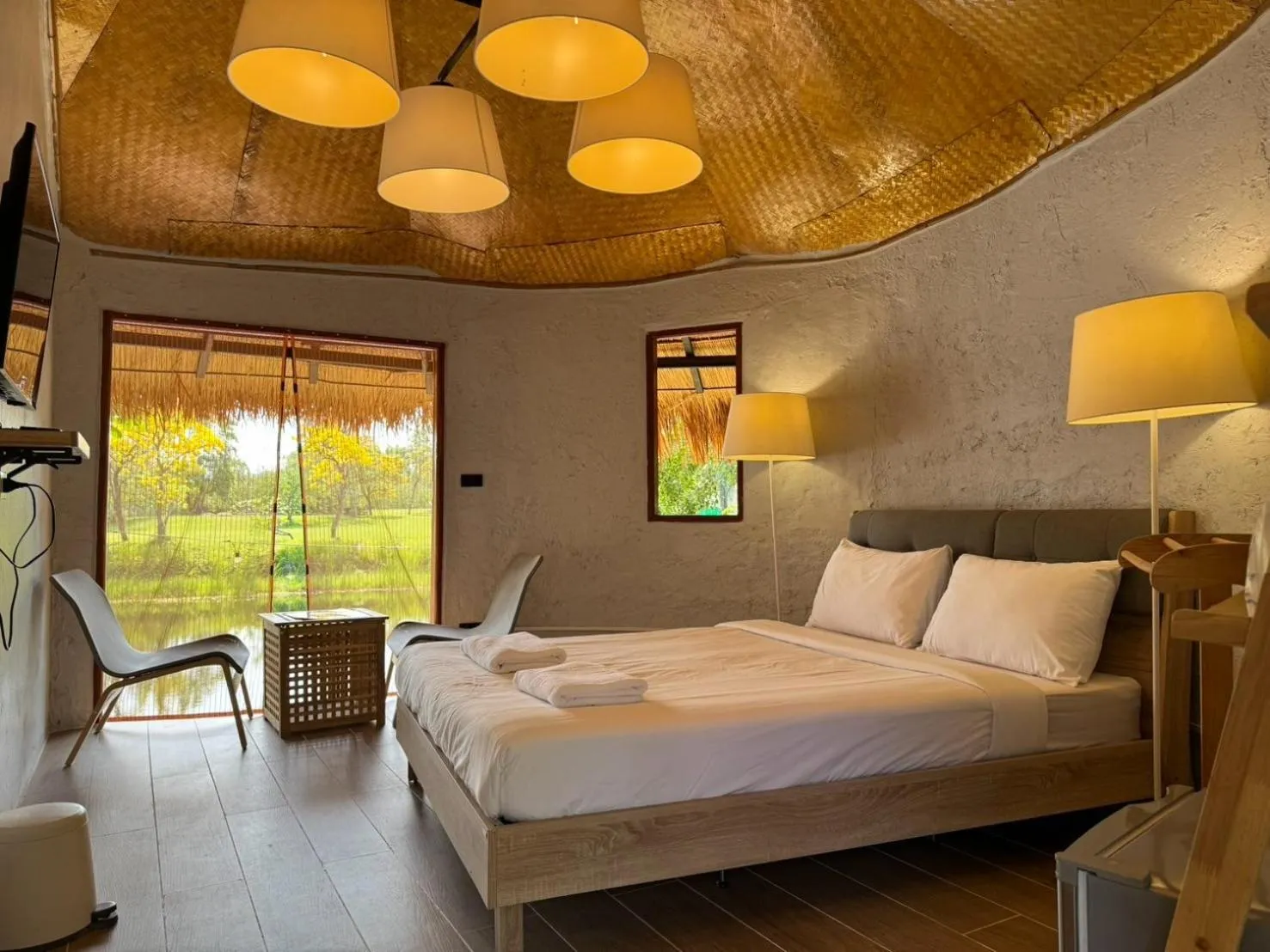 View (from property/room), Bed in Khao Yai Lake Hill Resort