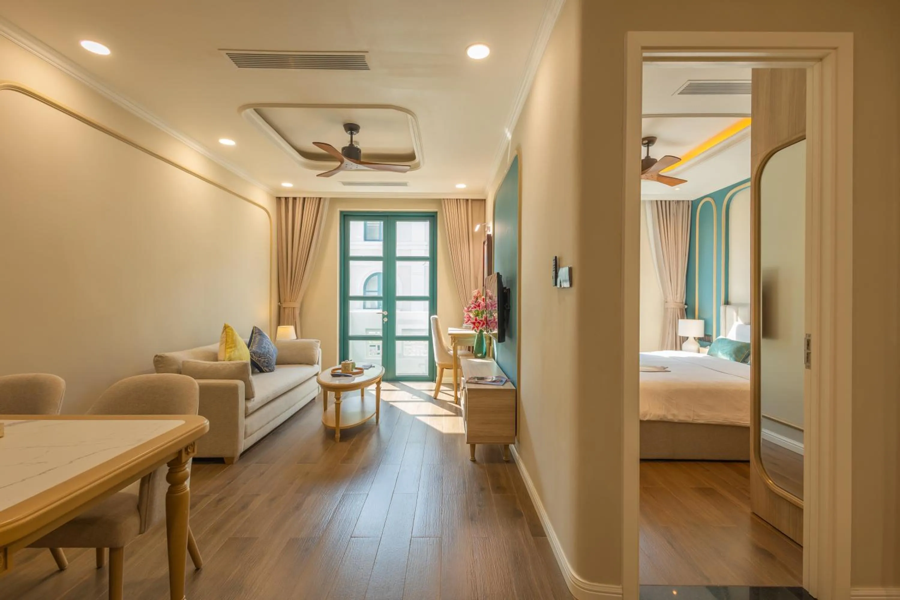 Living room, Bed in Stella Marina Boutique Hotel