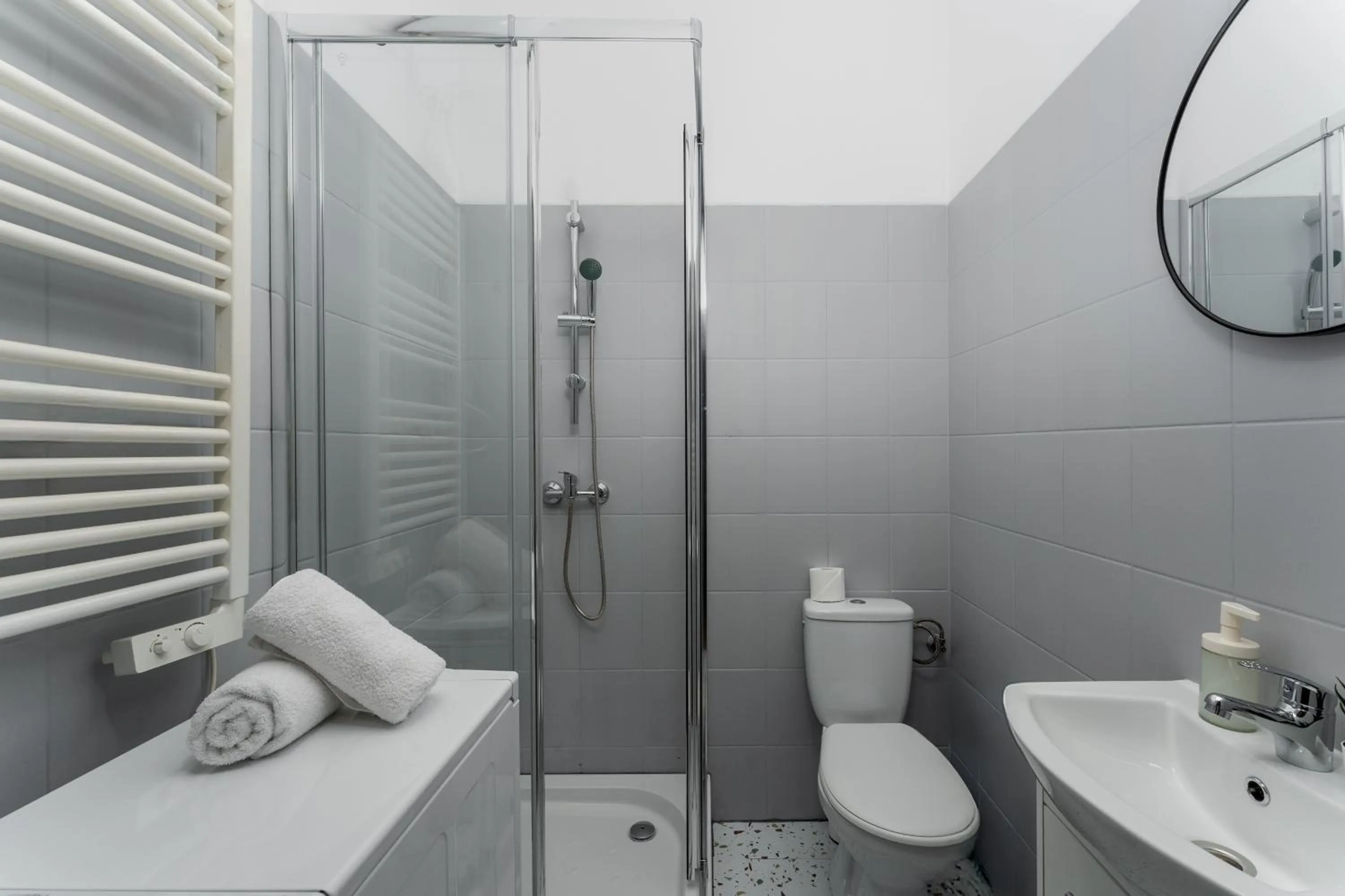 Shower in Wonderful Apartments in the Center of Krakow