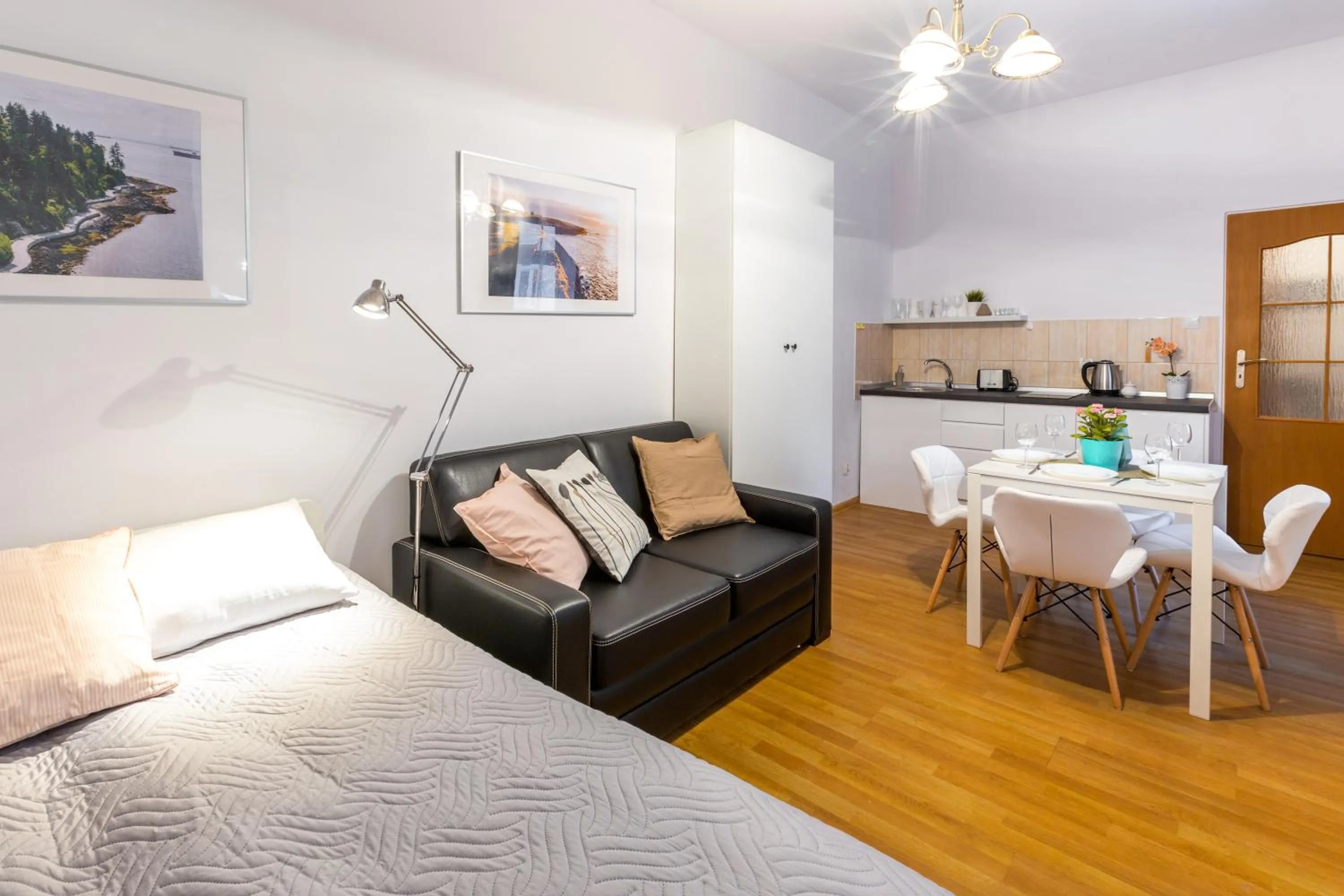 Seating area in Wonderful Apartments in the Center of Krakow