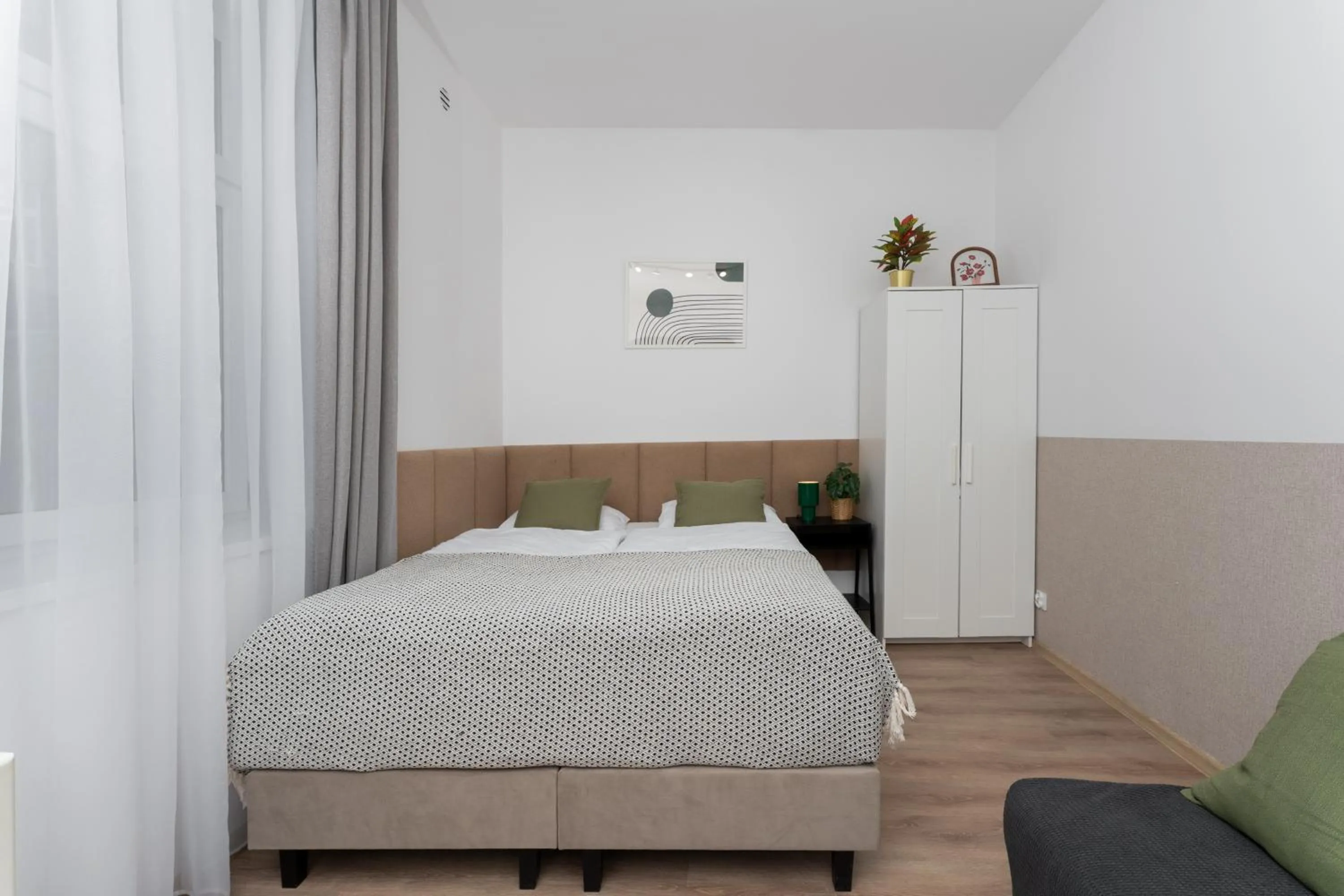 Bed in Wonderful Apartments in the Center of Krakow