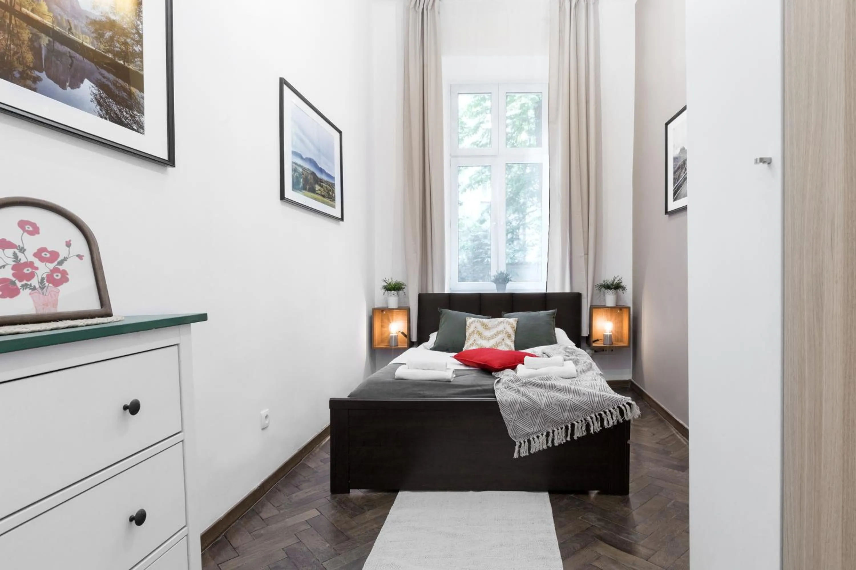 Bedroom, Bed in Wonderful Apartments in the Center of Krakow