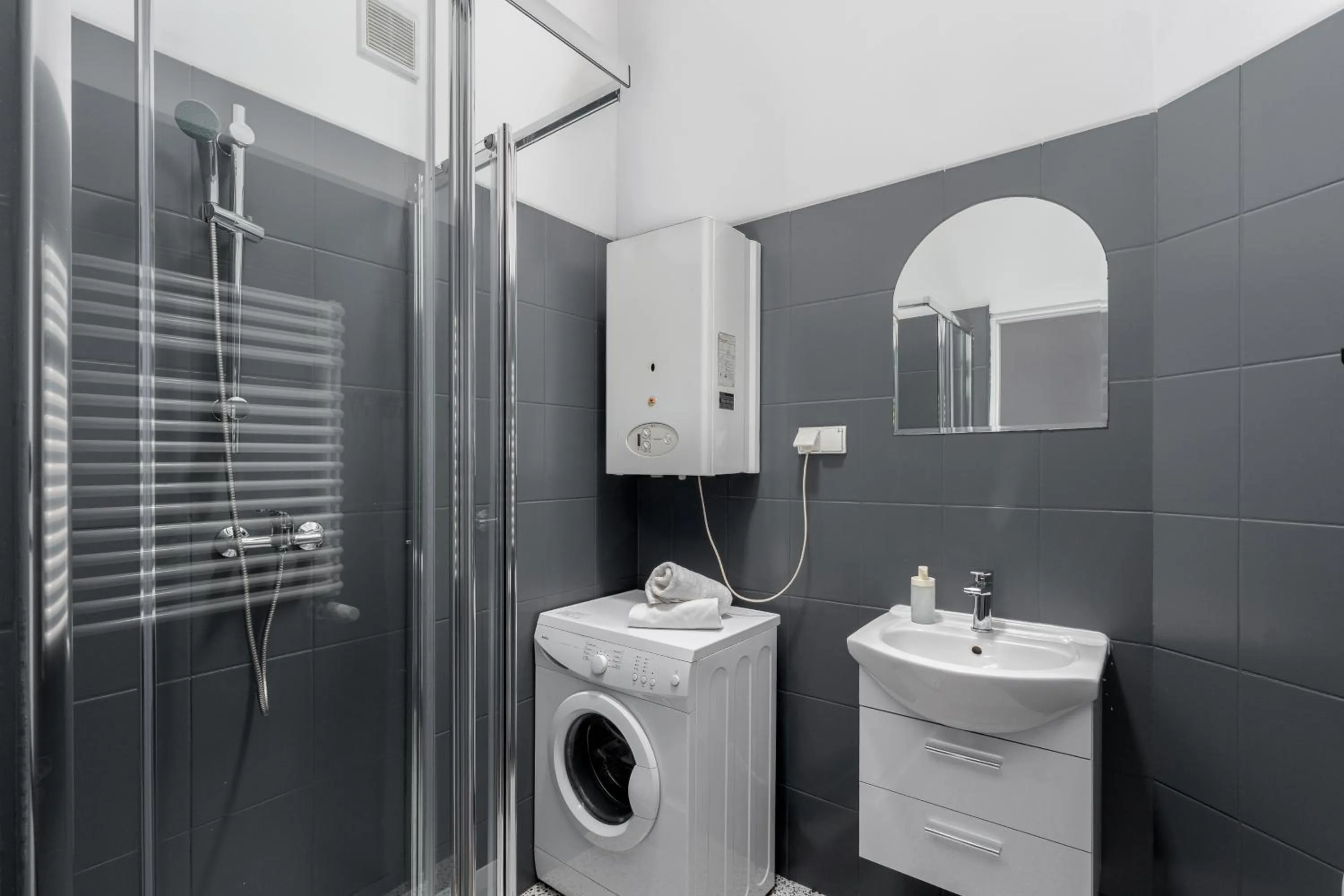Shower in Wonderful Apartments in the Center of Krakow