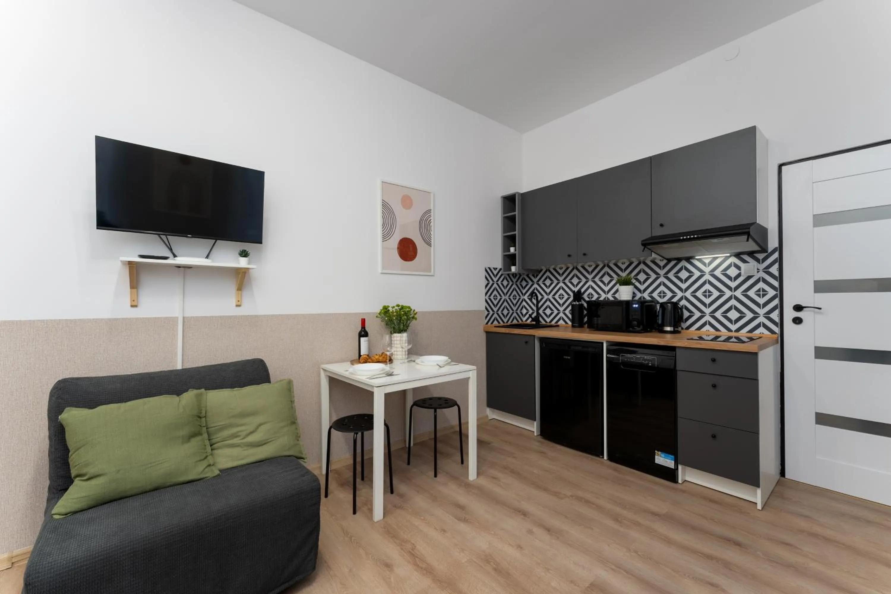 Kitchen or kitchenette in Wonderful Apartments in the Center of Krakow