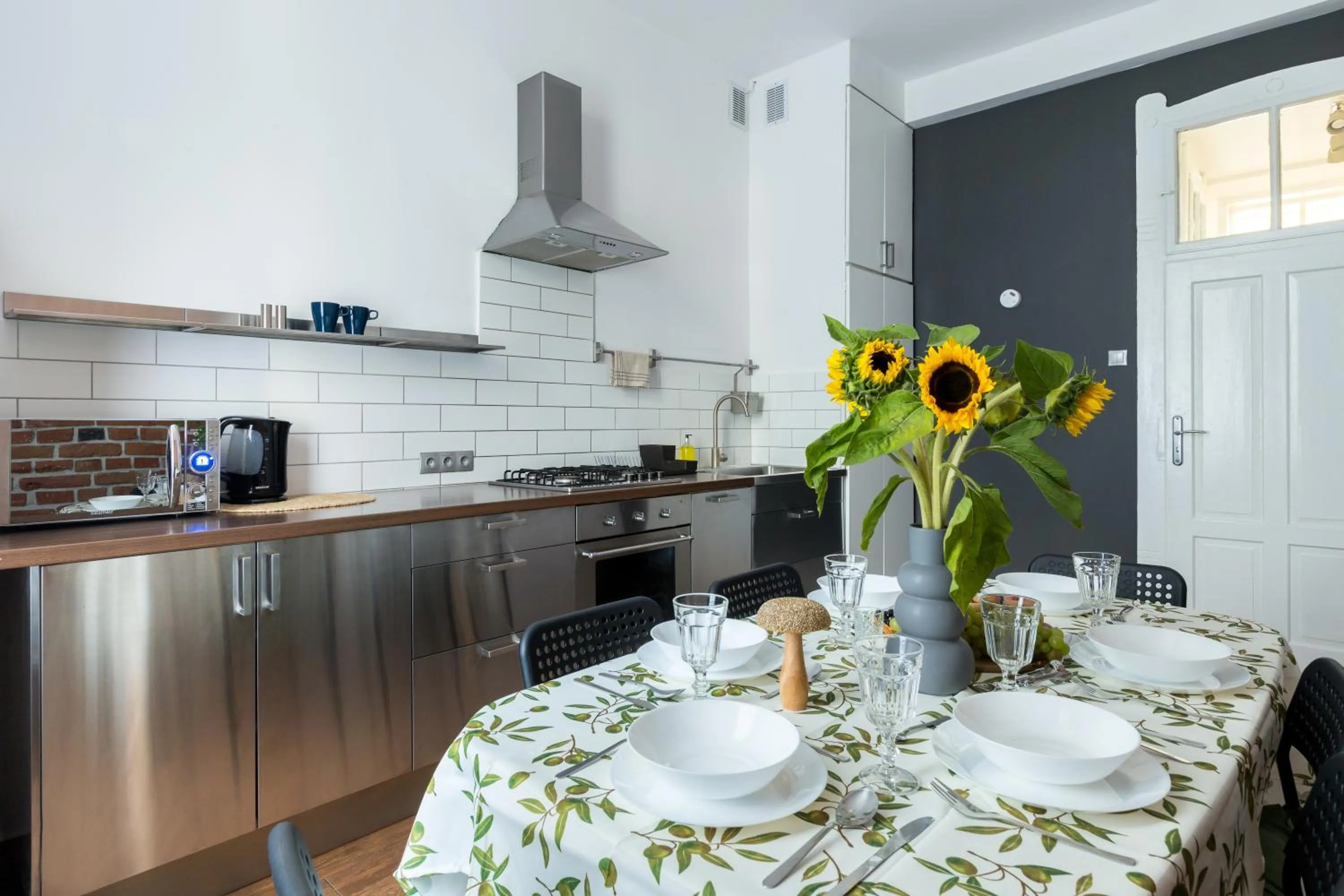 Kitchen or kitchenette in Wonderful Apartments in the Center of Krakow