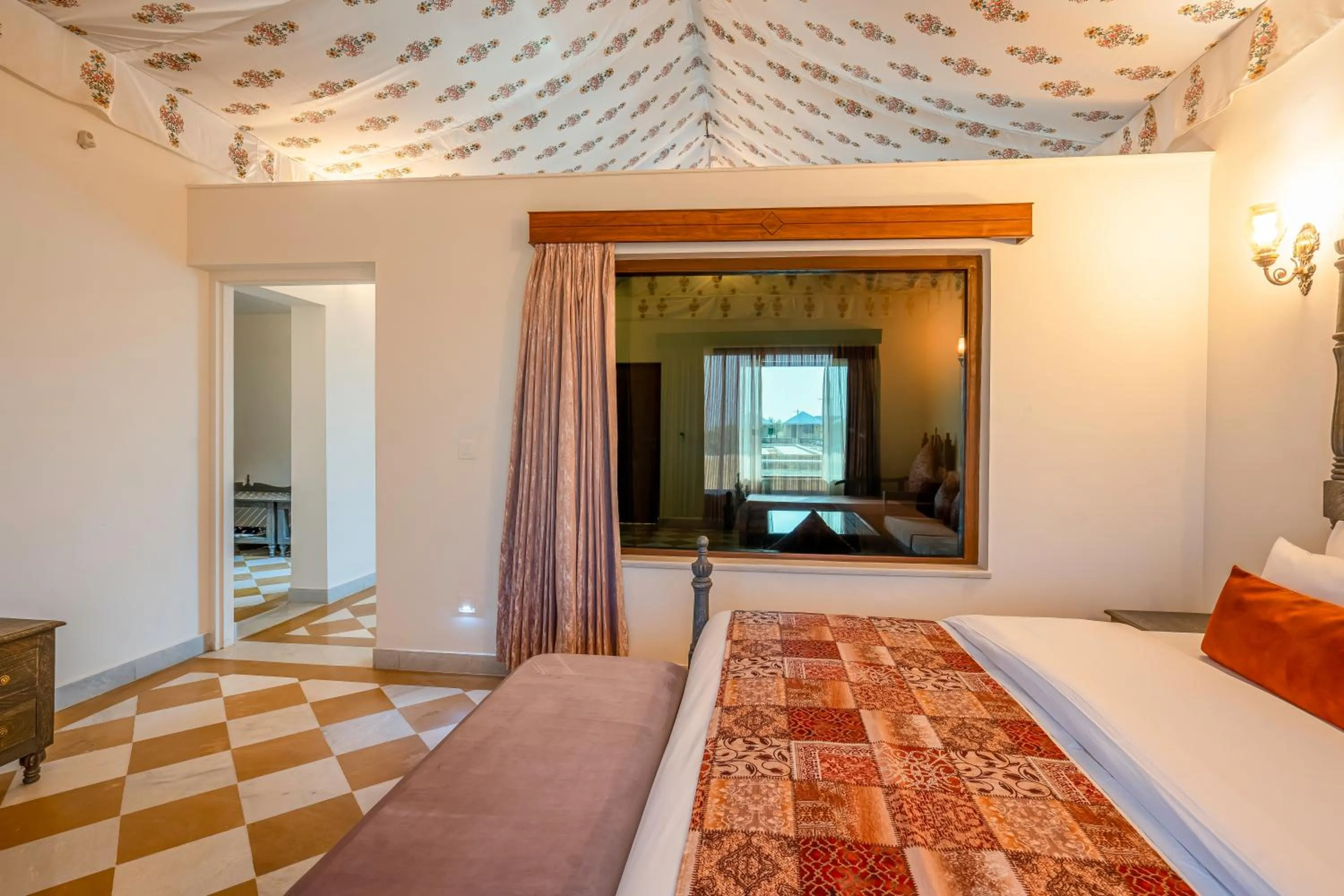 Bedroom, Bed in Marugarh Camp and Resort Jaisalmer