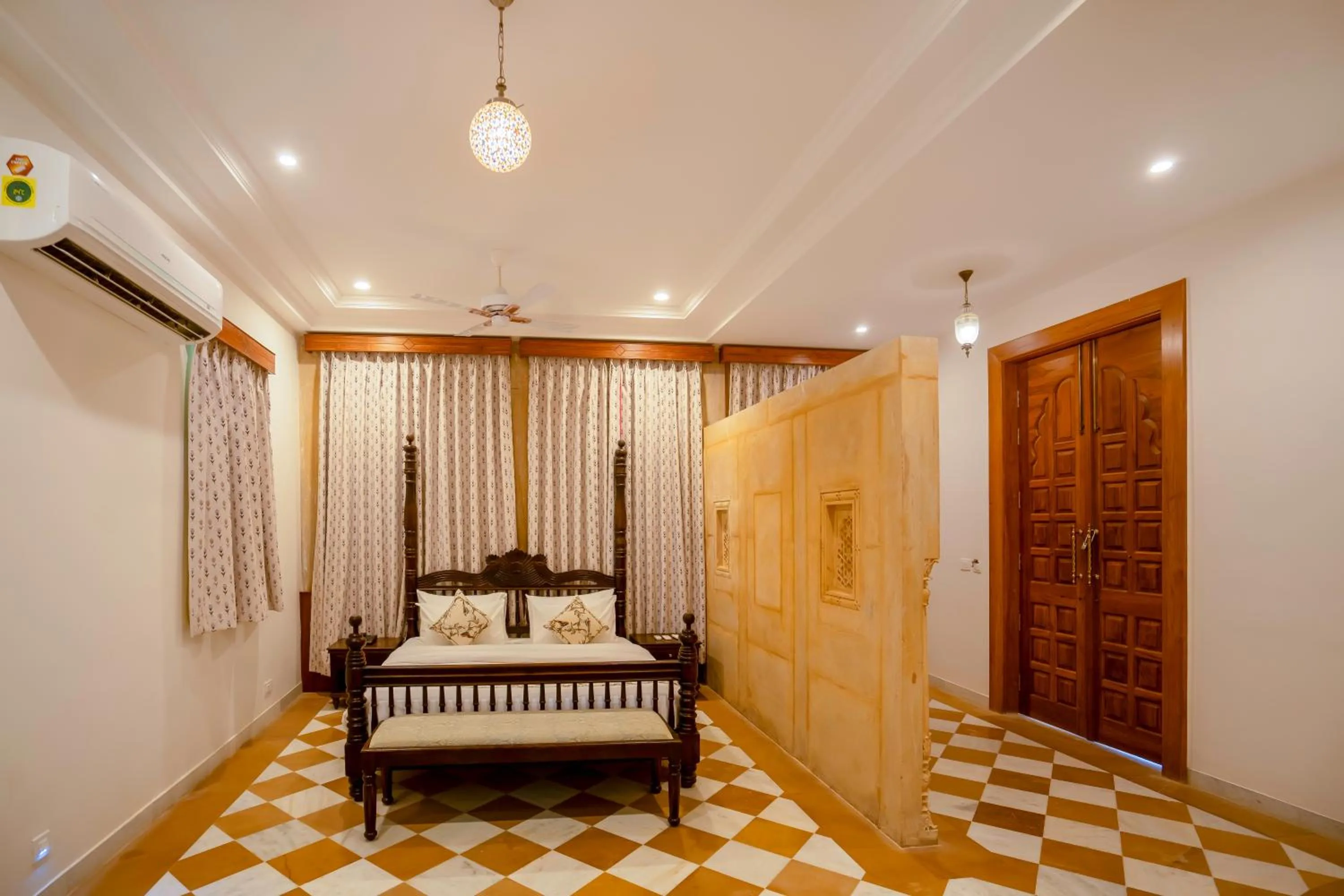 Bed in Marugarh Camp and Resort Jaisalmer
