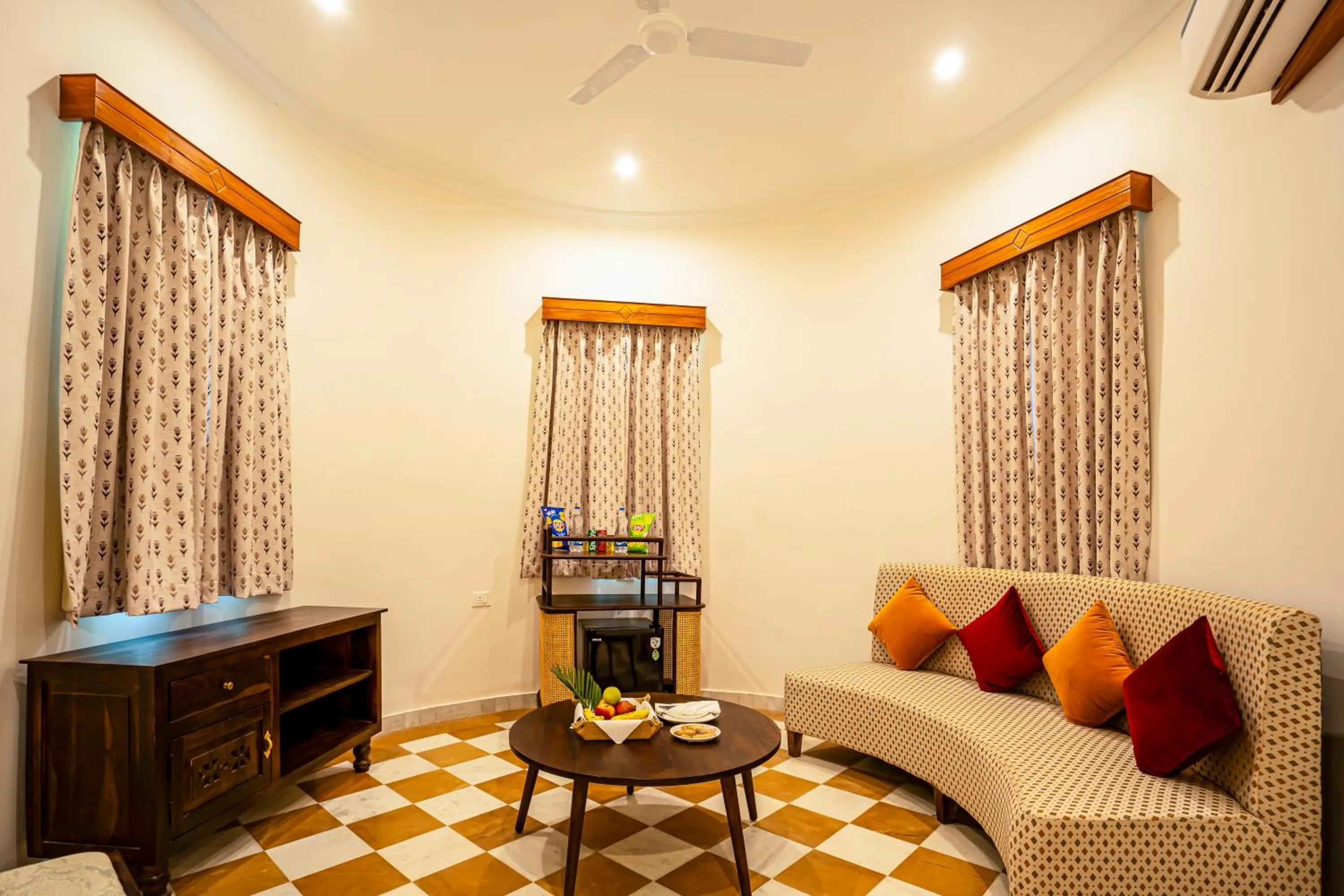 Seating area in Marugarh Camp and Resort Jaisalmer