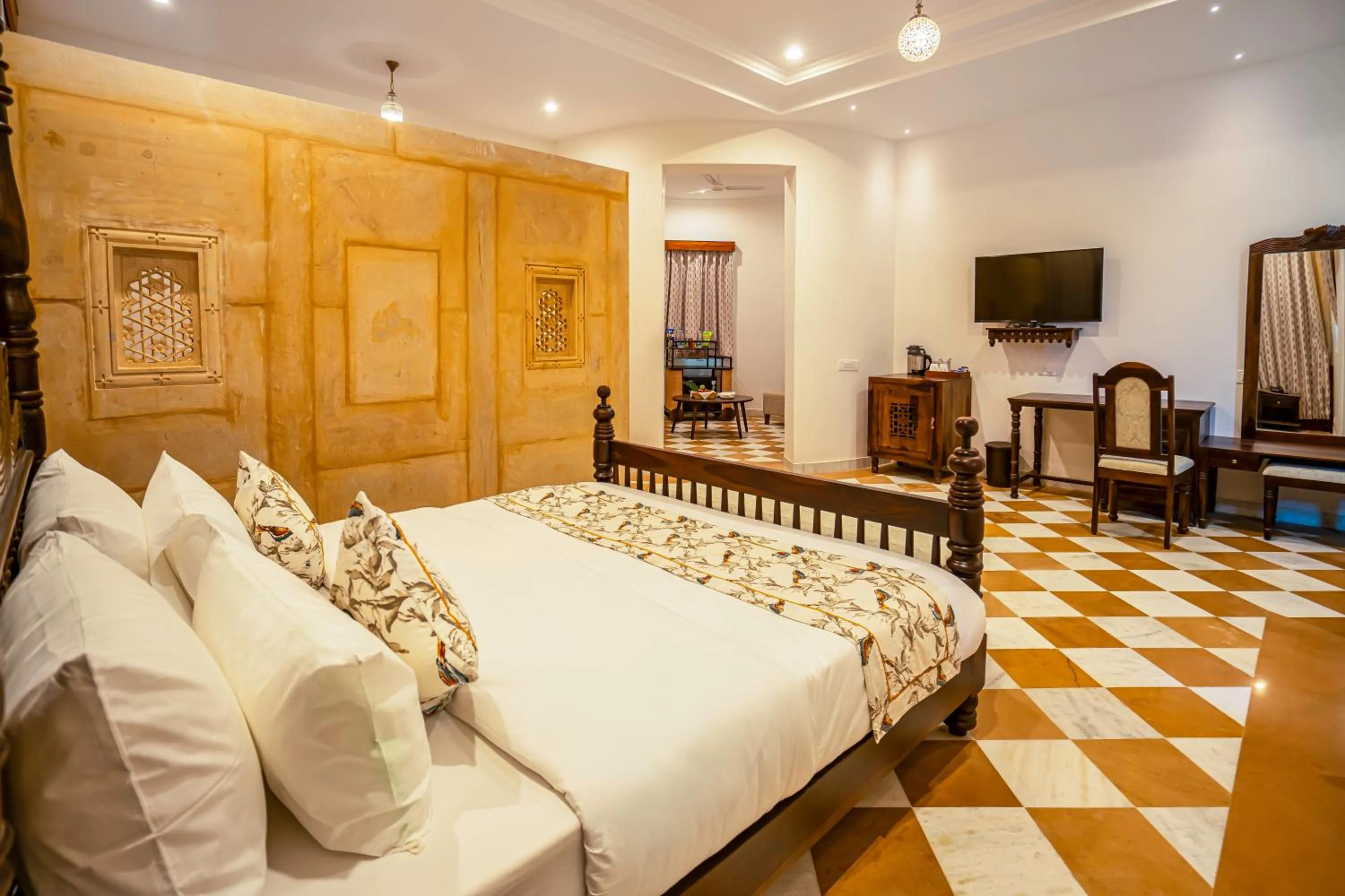 Bedroom, Bed in Marugarh Camp and Resort Jaisalmer