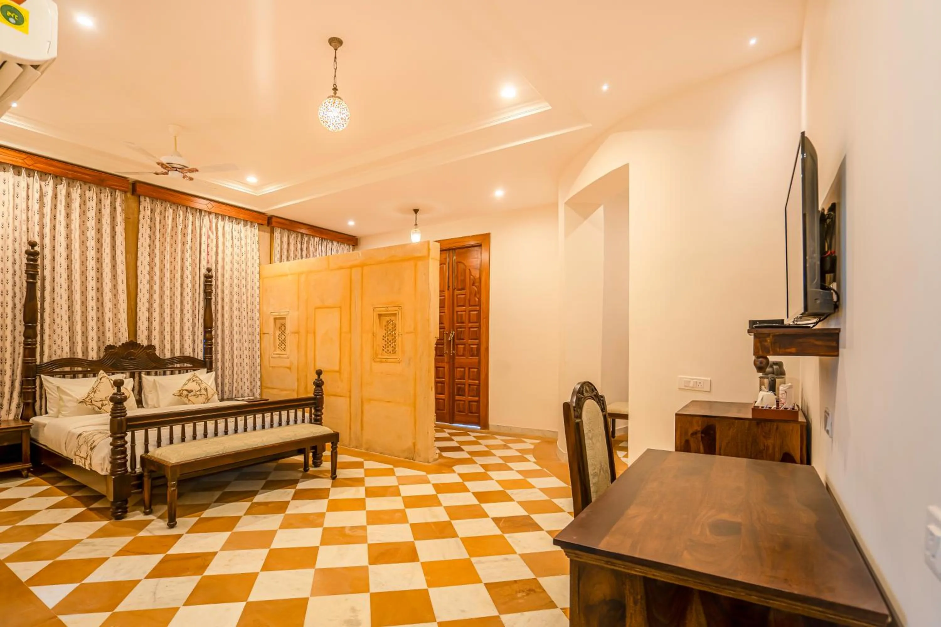 Bed in Marugarh Camp and Resort Jaisalmer