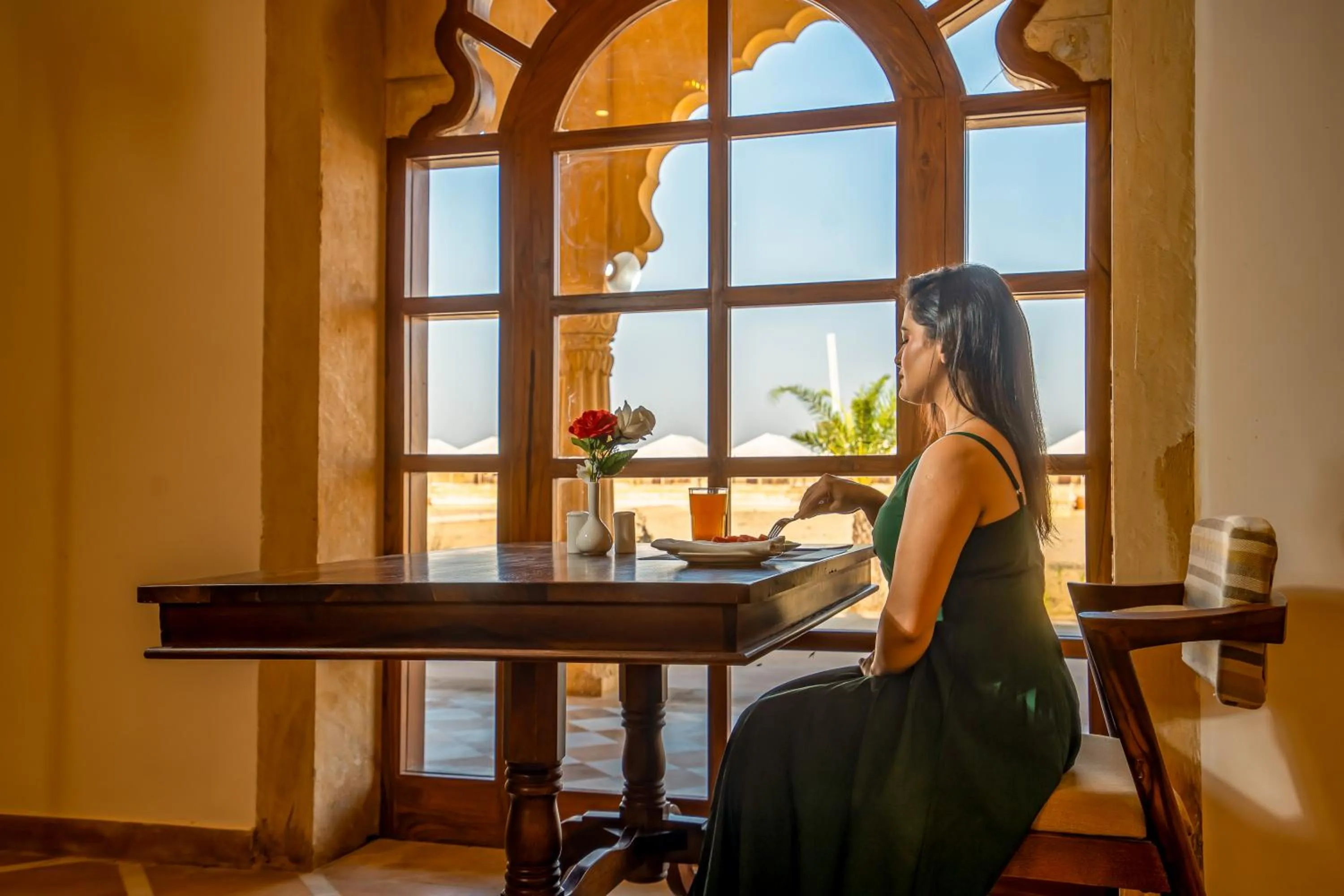 Seating area in Marugarh Camp and Resort Jaisalmer