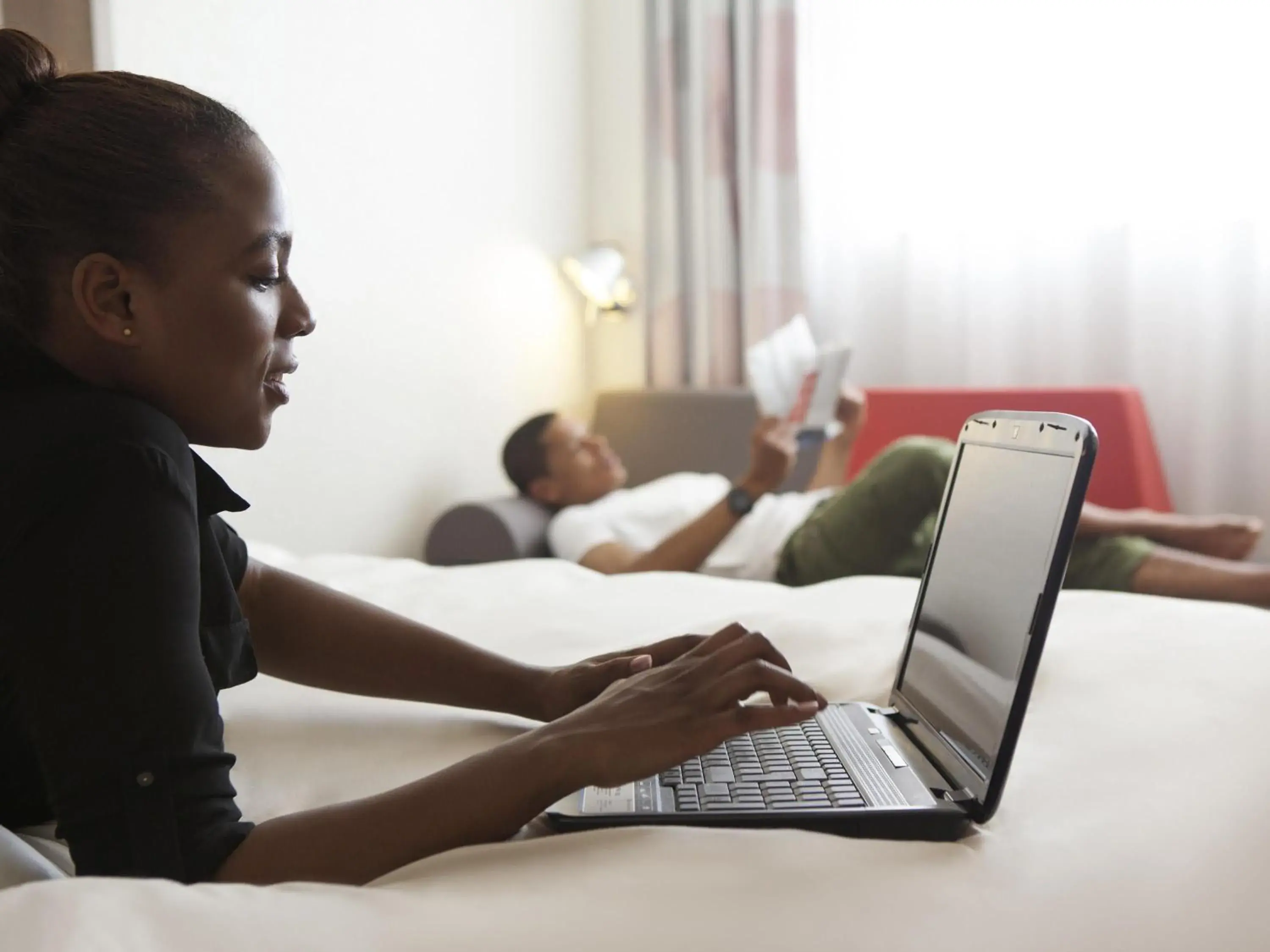 Bedroom, Bed in Novotel Basel City Bedroom, Bed in Novotel Basel City