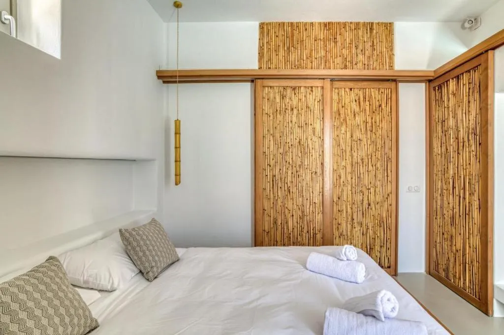 Bed in Lil Paros Luxury suites