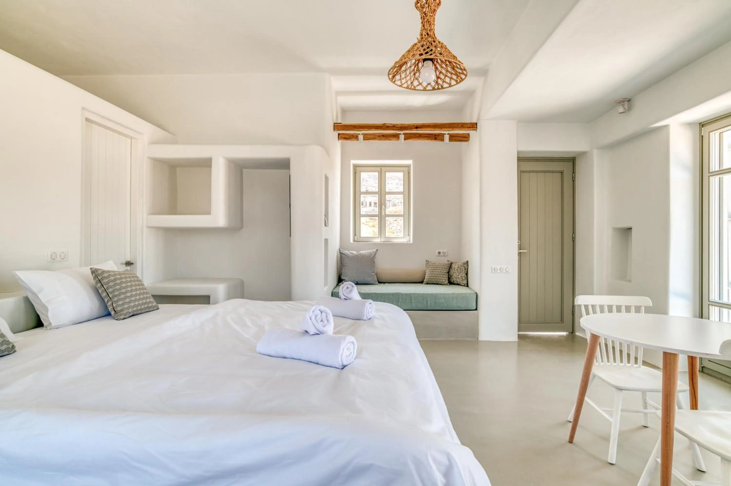 Bed in Lil Paros Luxury suites