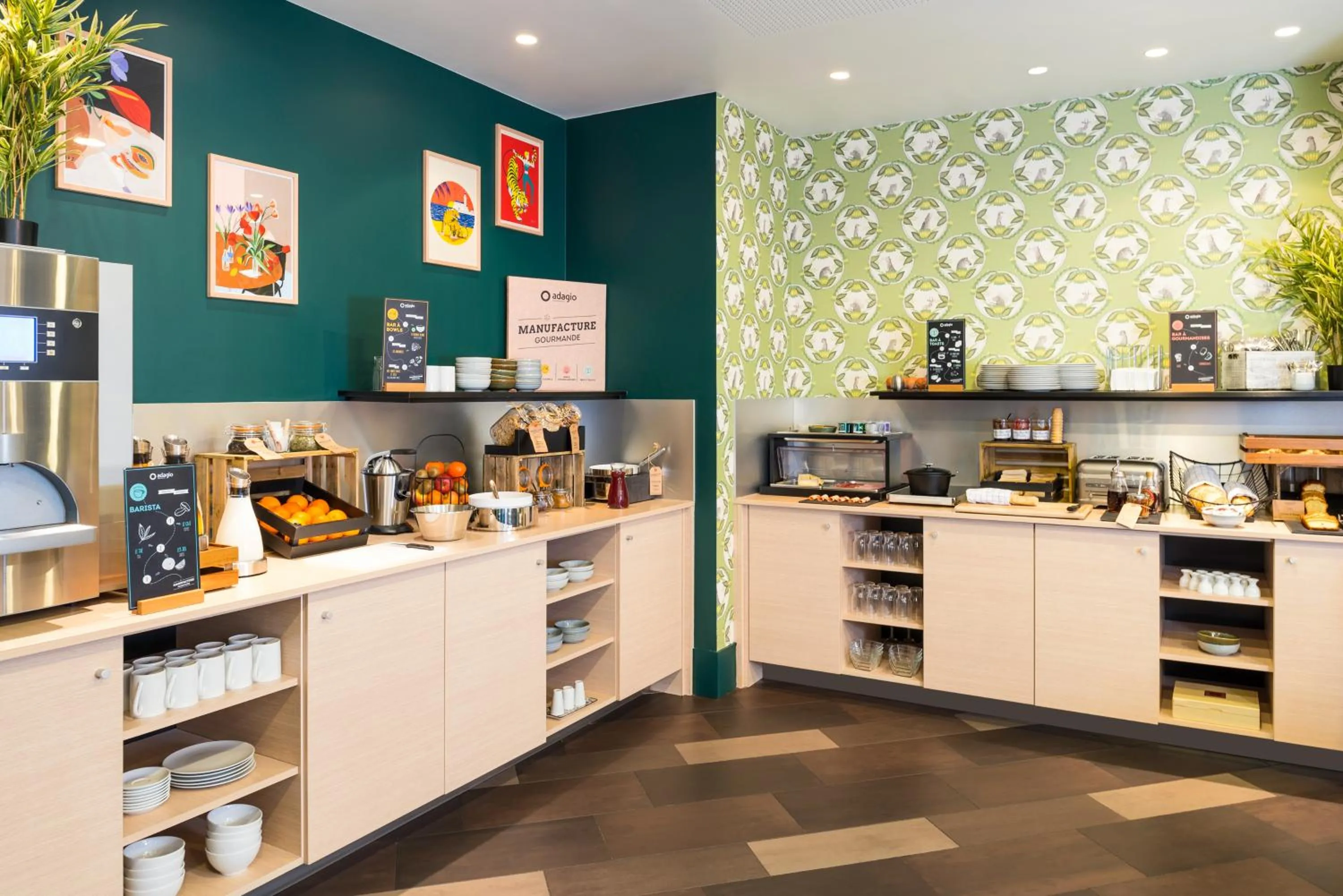 Buffet breakfast in Aparthotel Adagio La Defense Courbevoie