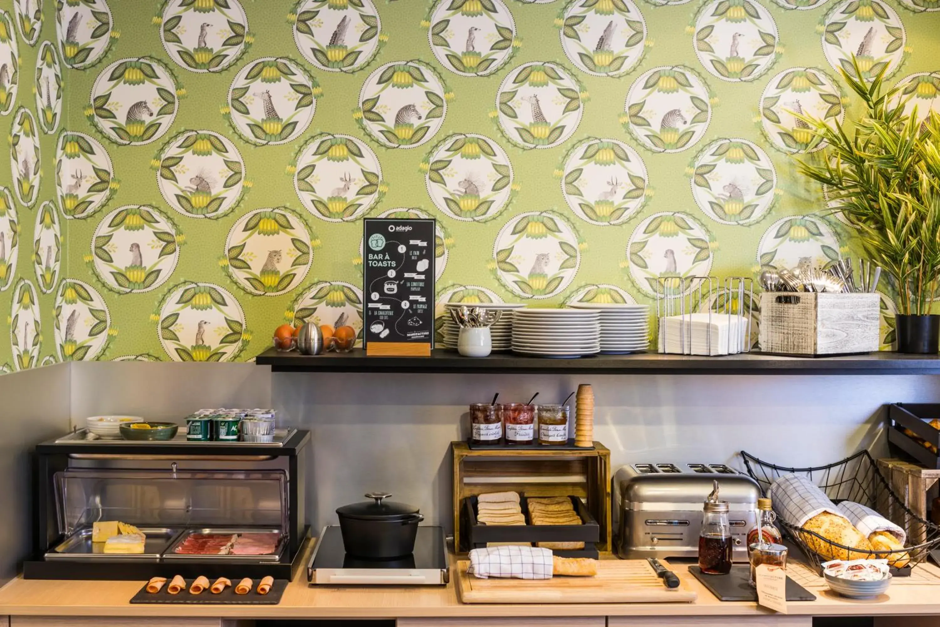 Buffet breakfast in Aparthotel Adagio La Defense Courbevoie Buffet breakfast in Aparthotel Adagio La Defense Courbevoie