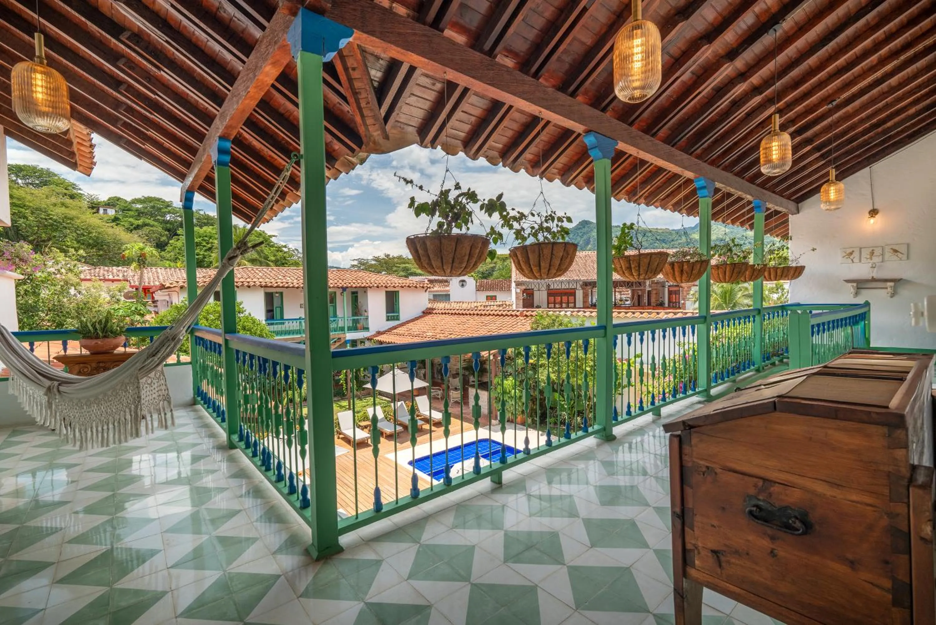 Inner courtyard view in Casa Cedrela Hotel Boutique -Cauca Viejo- Mayores de 14 años