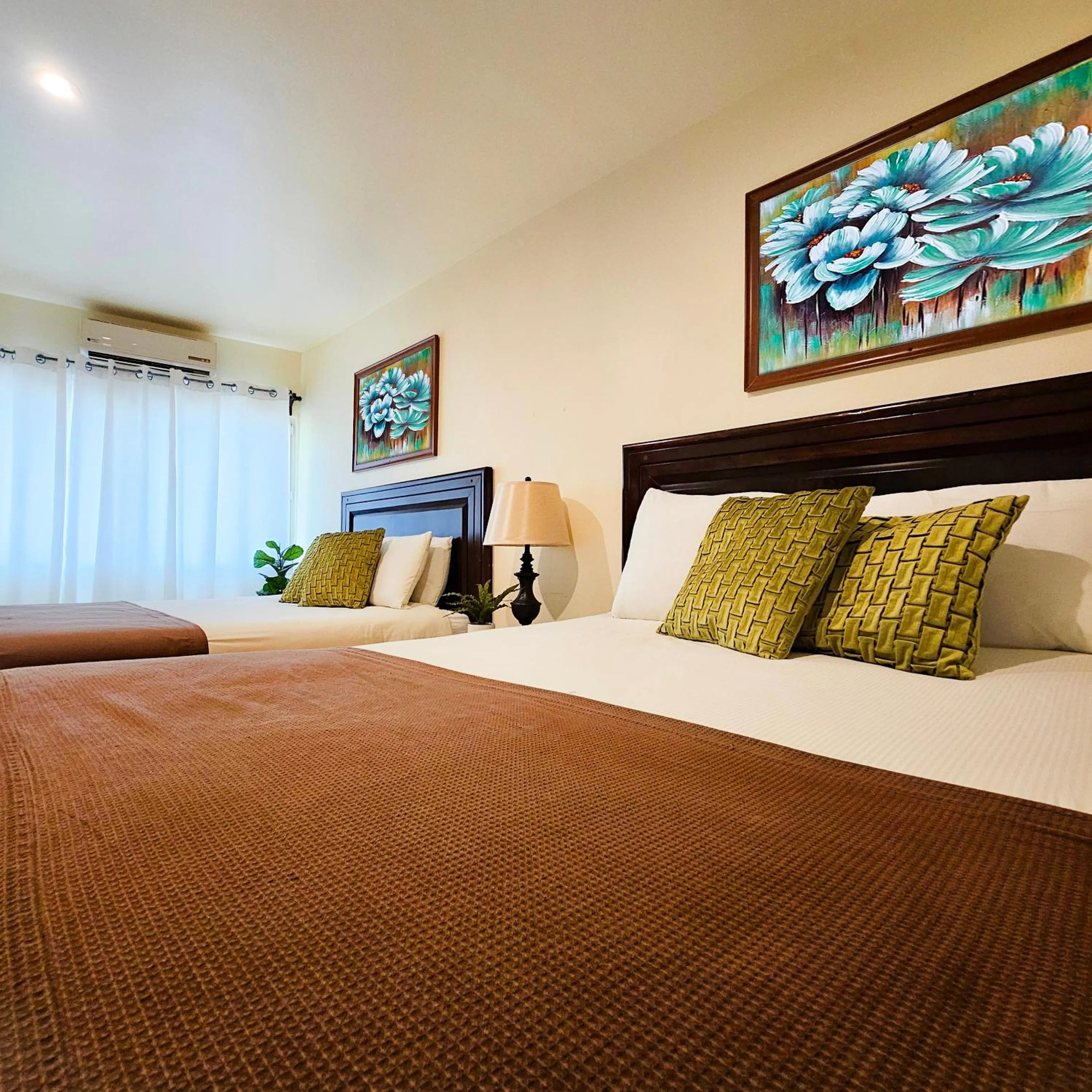 Bed in Hotel Partenon Beach