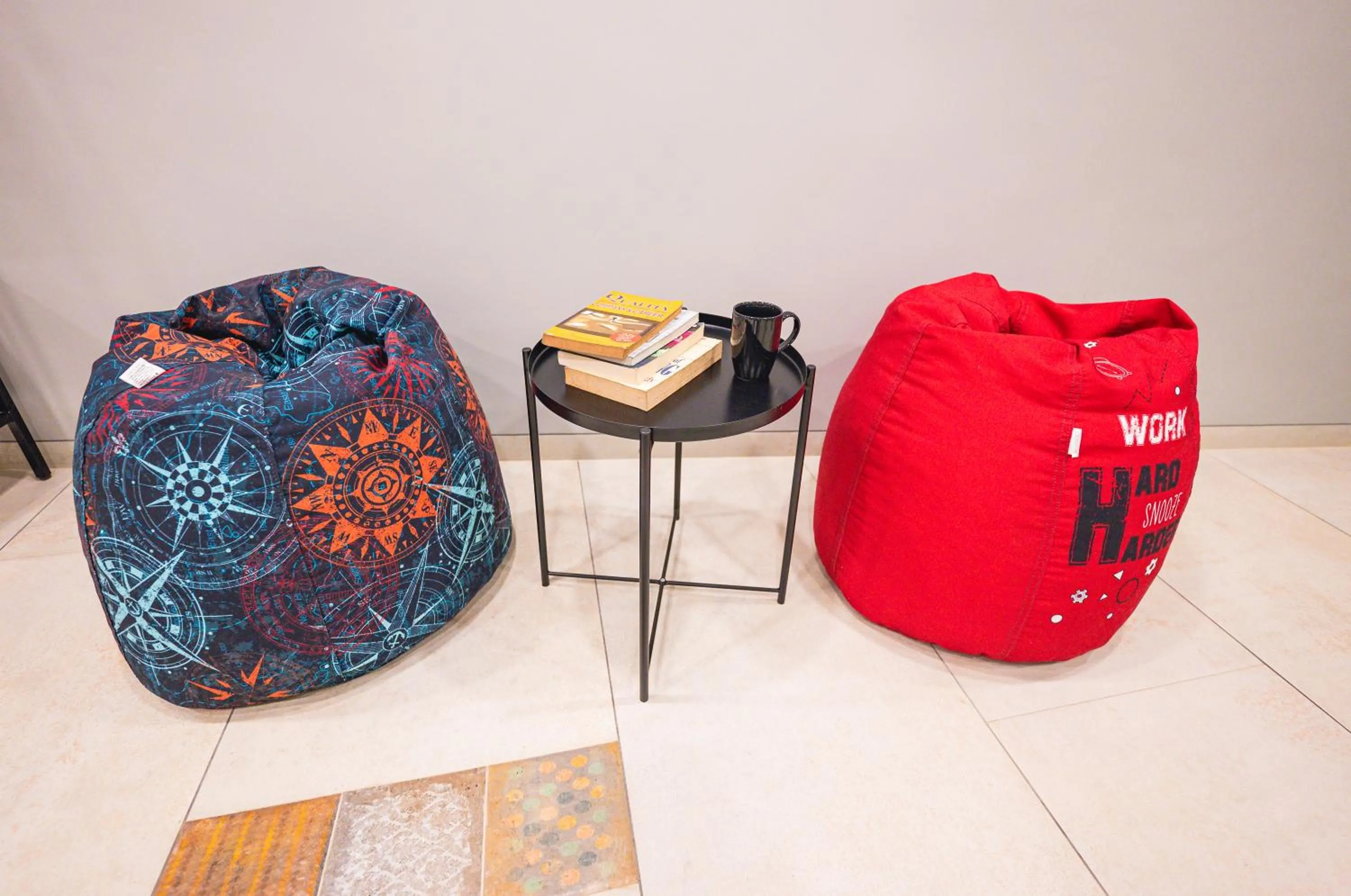 Seating area in Indie Stays Studios, Chembur