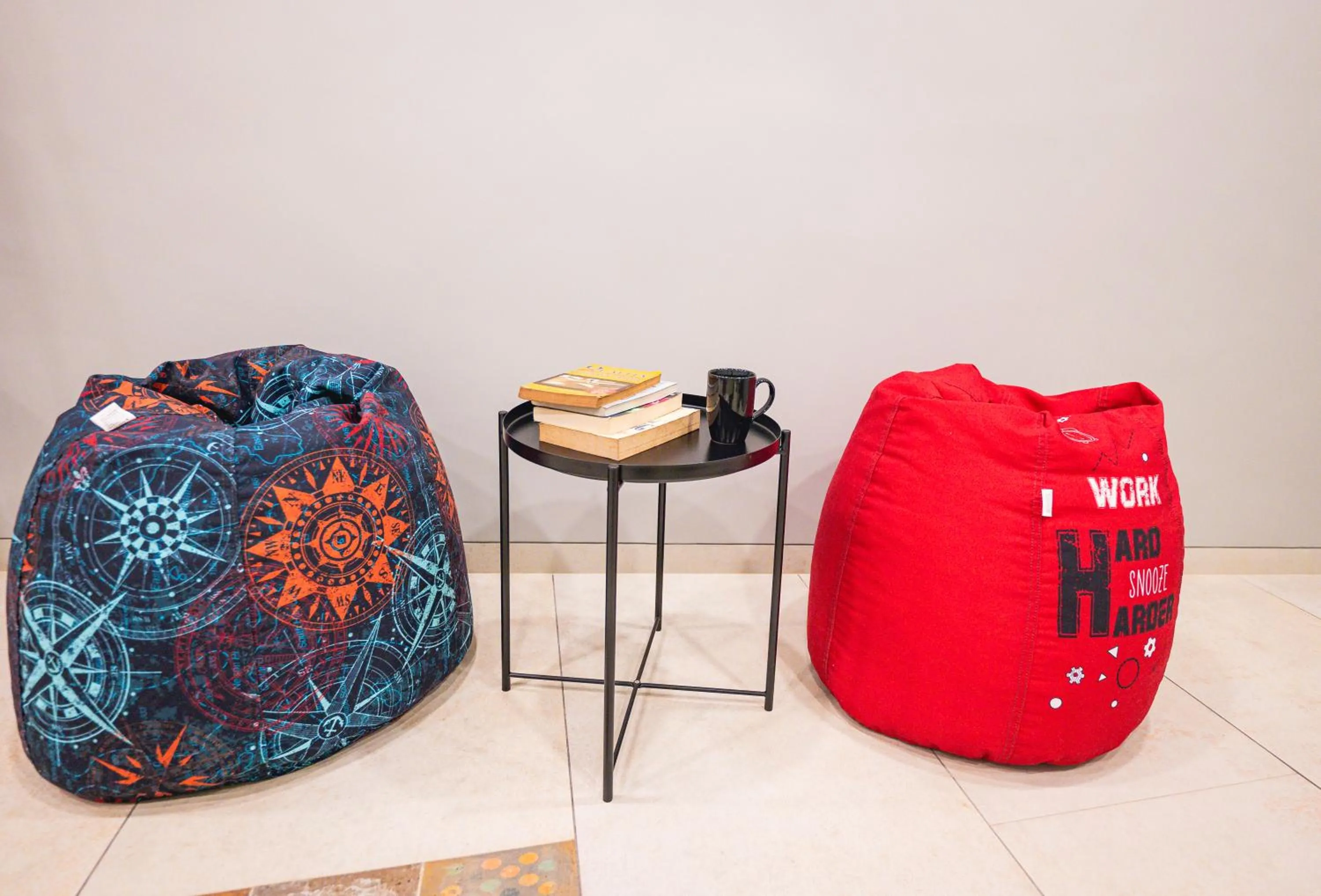 Seating area in Indie Stays Studios, Chembur