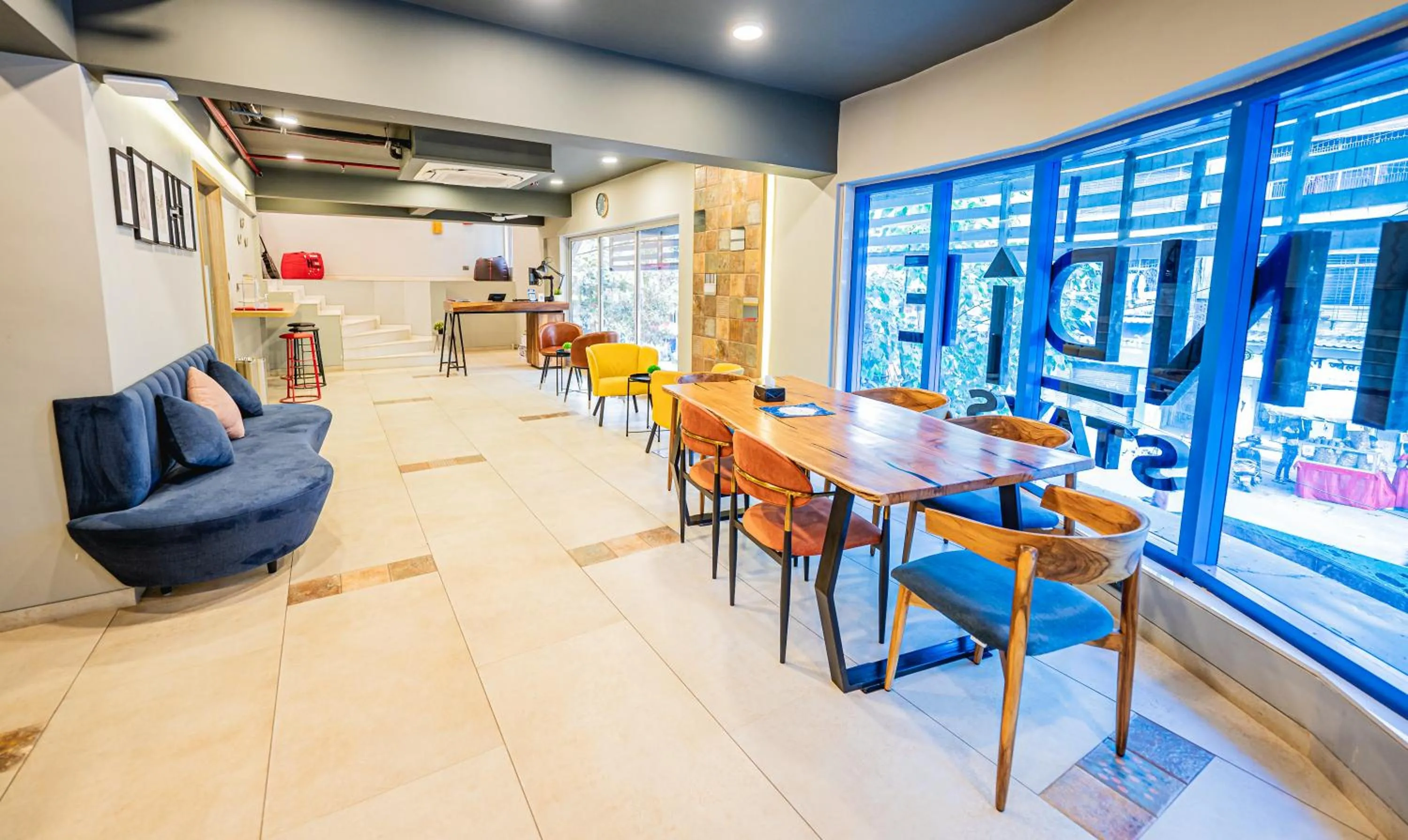Seating area in Indie Stays Studios, Chembur