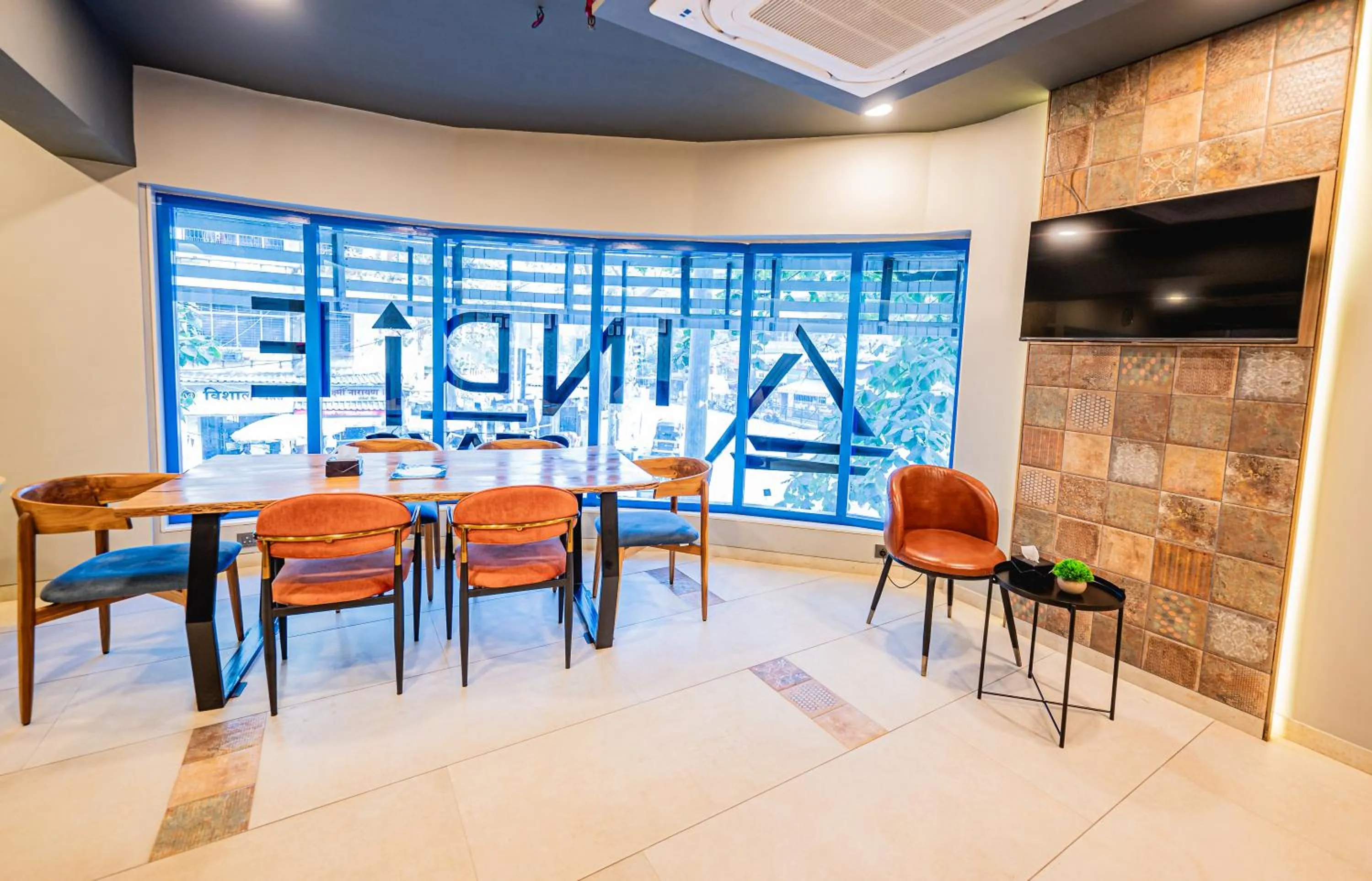 Seating area in Indie Stays Studios, Chembur