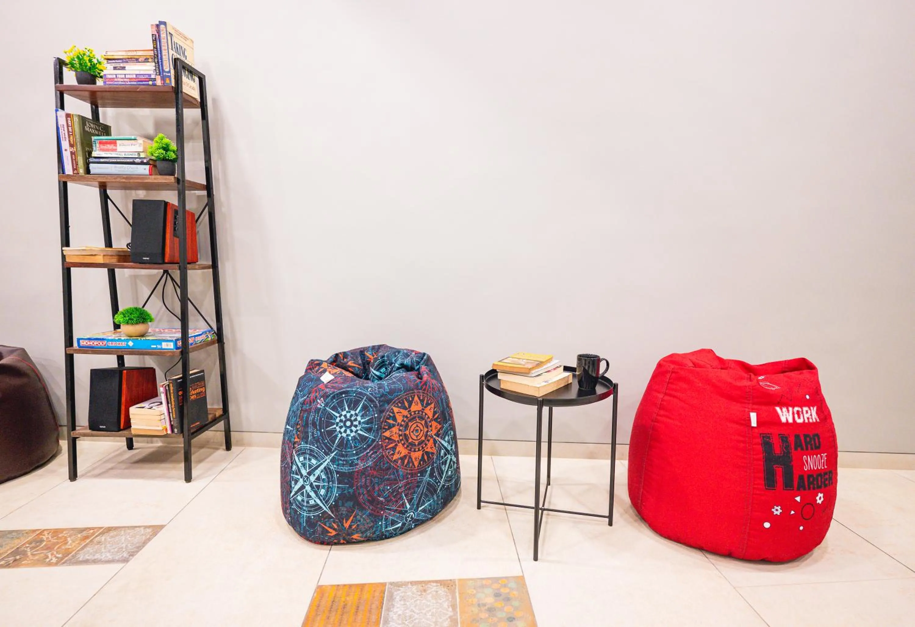 Seating area in Indie Stays Studios, Chembur