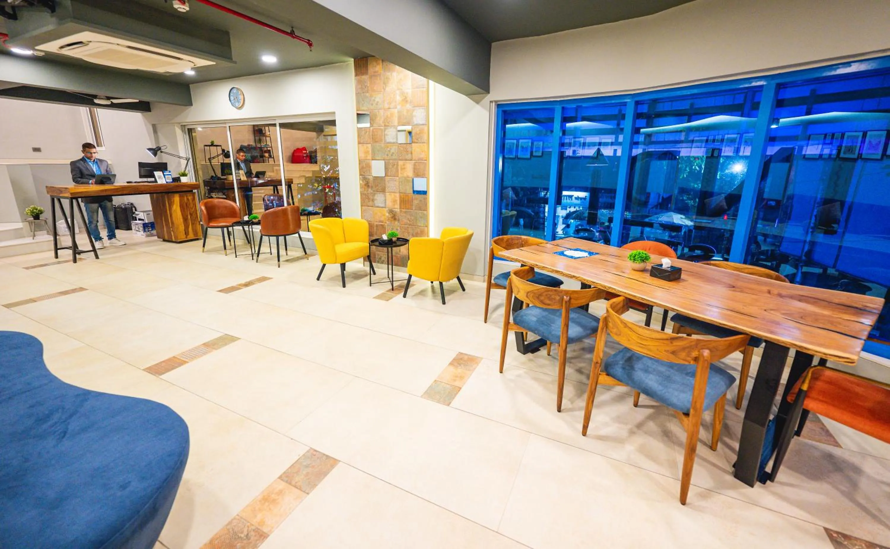 Seating area in Indie Stays Studios, Chembur