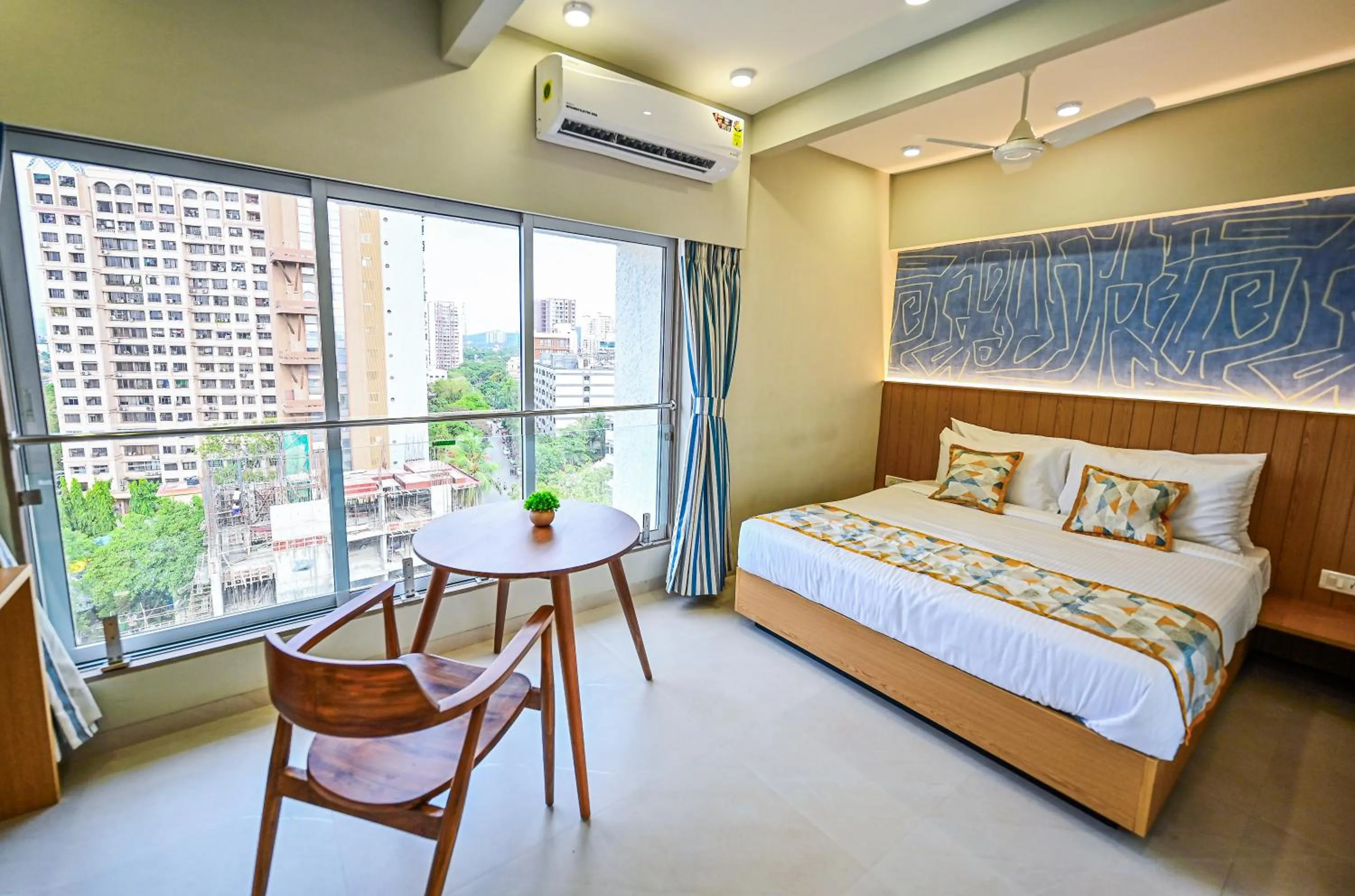 Bedroom, Bed in Indie Stays Studios, Chembur