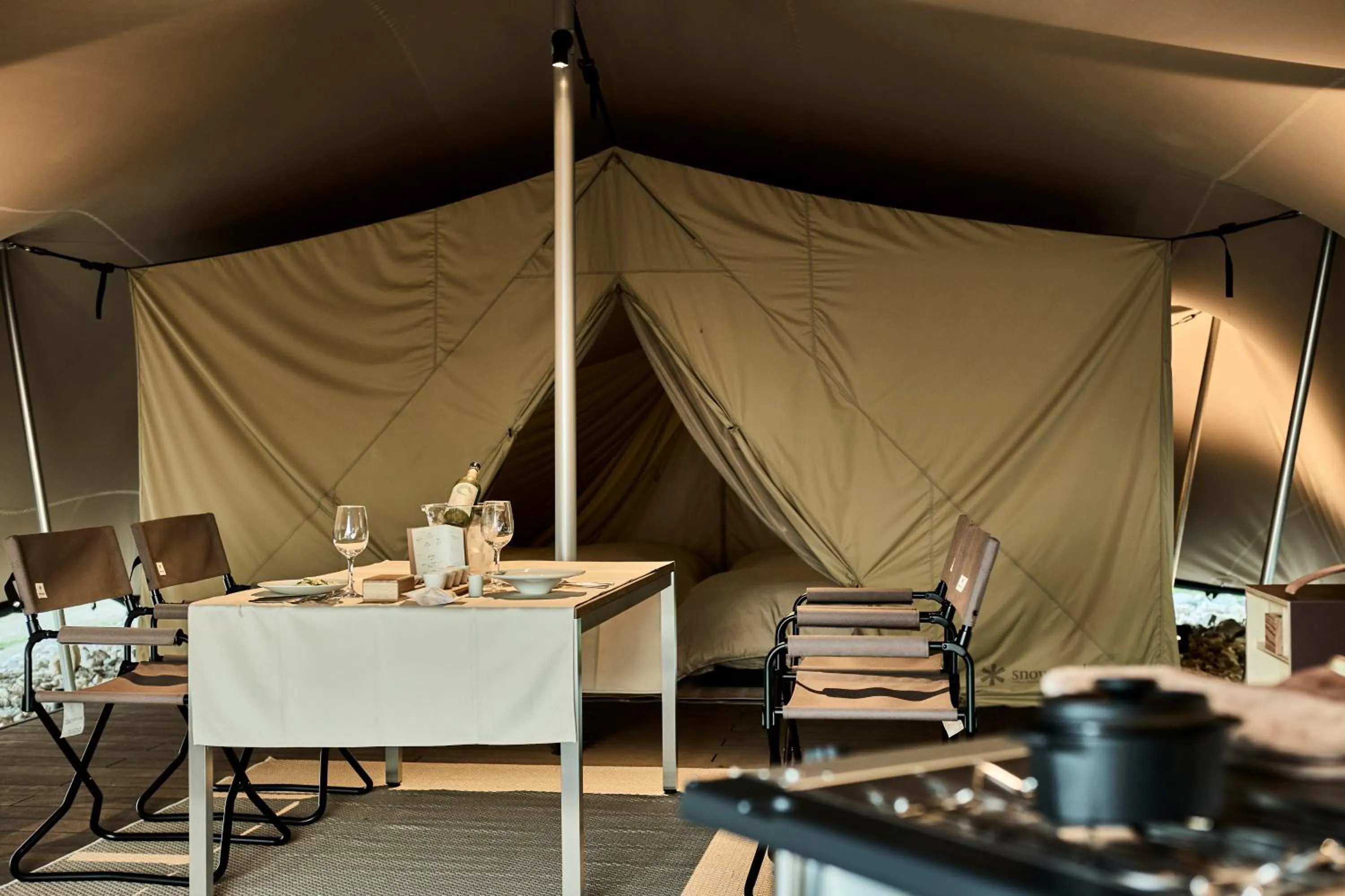 Dinner in Snow Peak YAKEI SUITE ABURAYAMA FUKUOKA