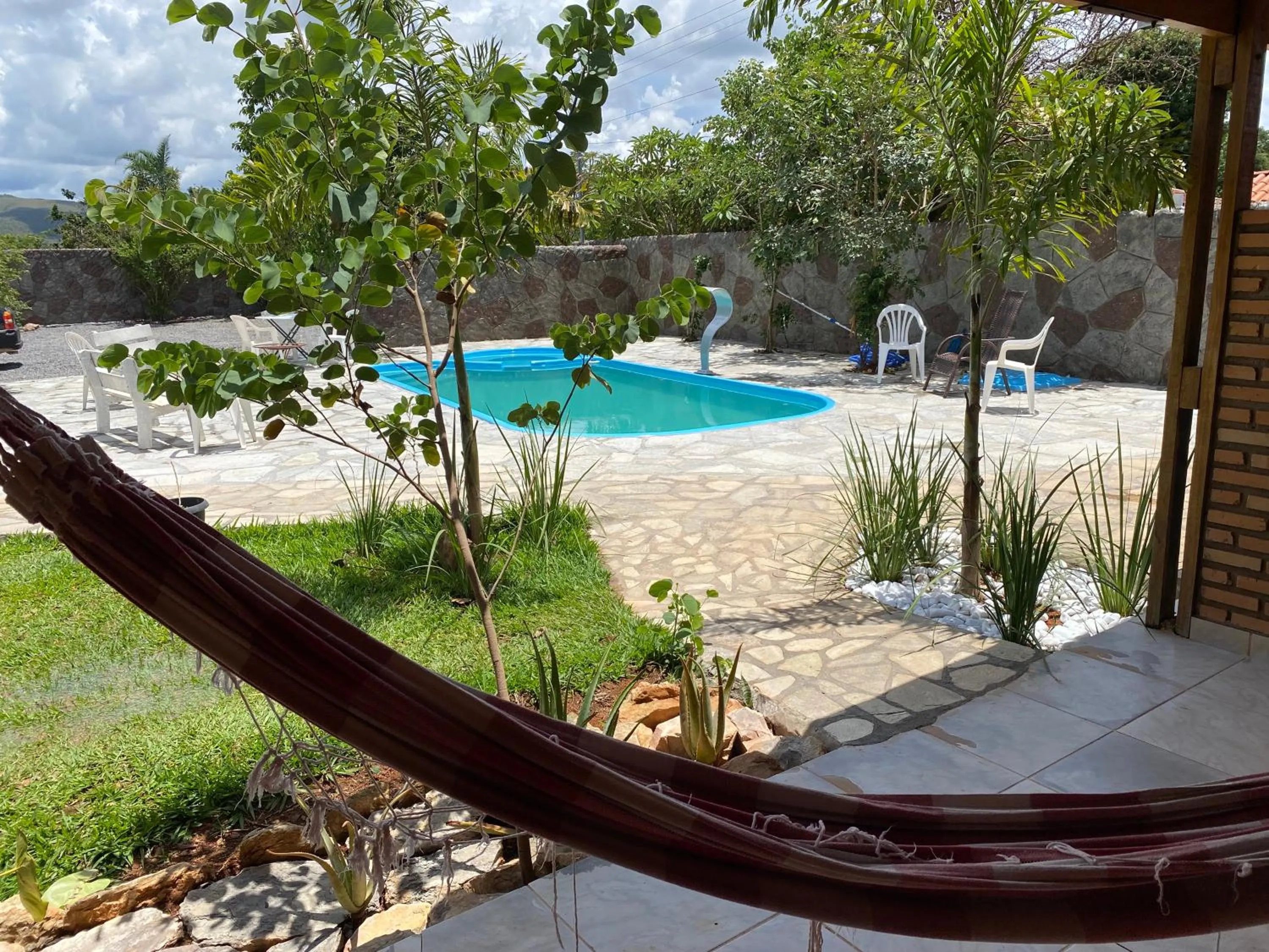 Pool view in Pousada Rubbi Violeta