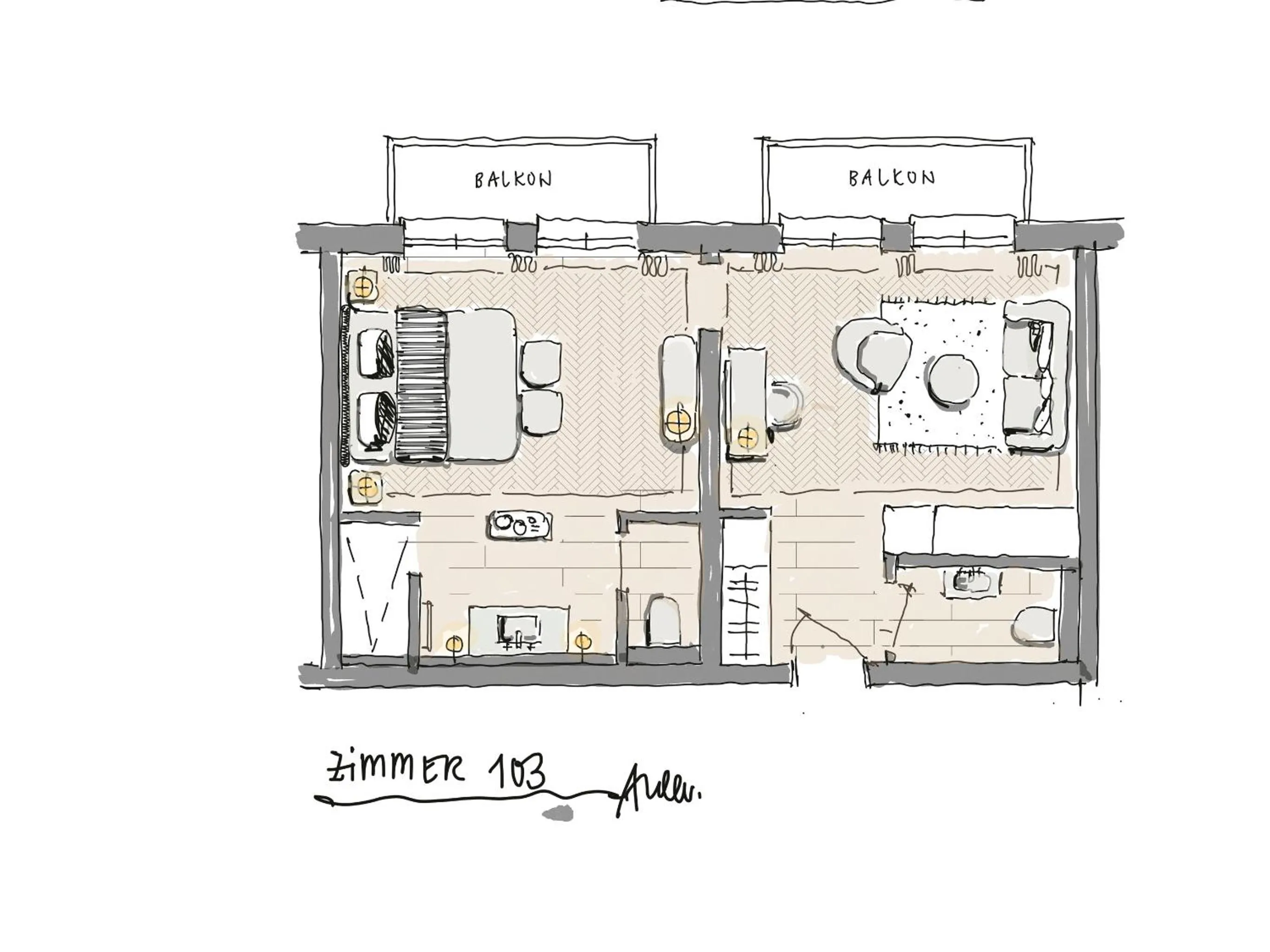 Floor plan in Hotel Mürren Palace