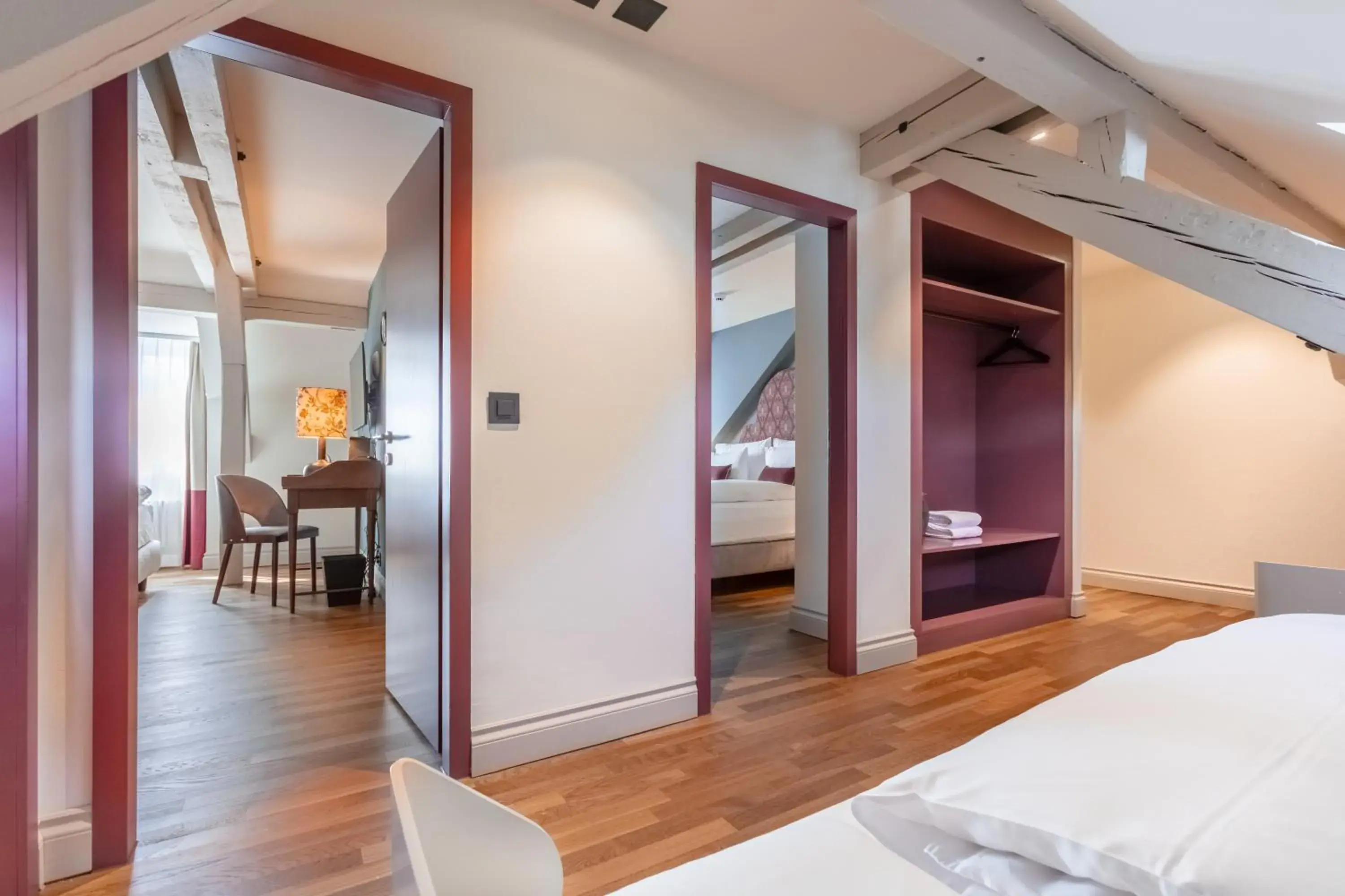 Bed in Hotel Mürren Palace Bed in Hotel Mürren Palace