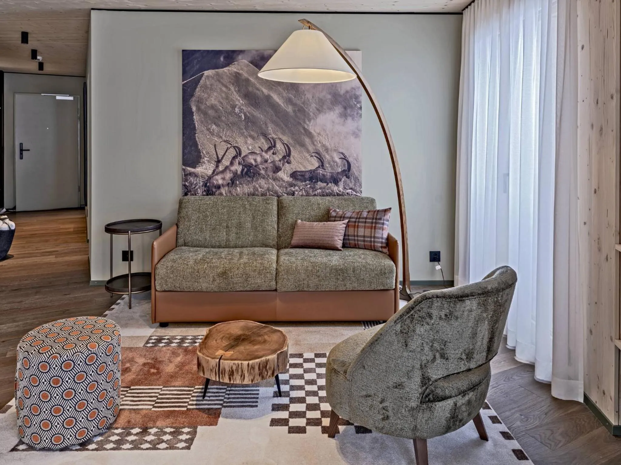 Living room in Hotel Mürren Palace